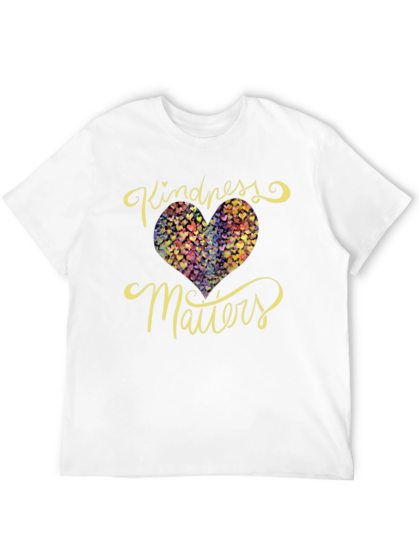 Kindness Matters Heart Graphic Black T-Shirt