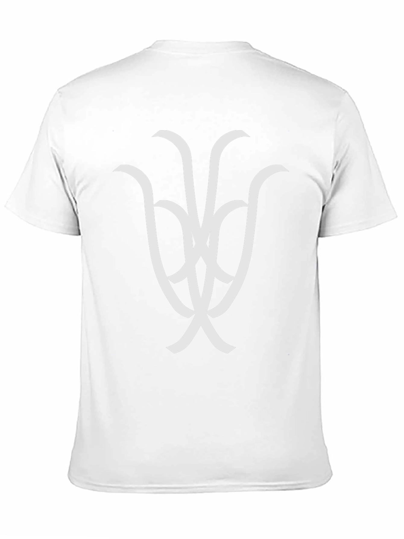 Modern Graphic Tee - Abstract White Design on Black