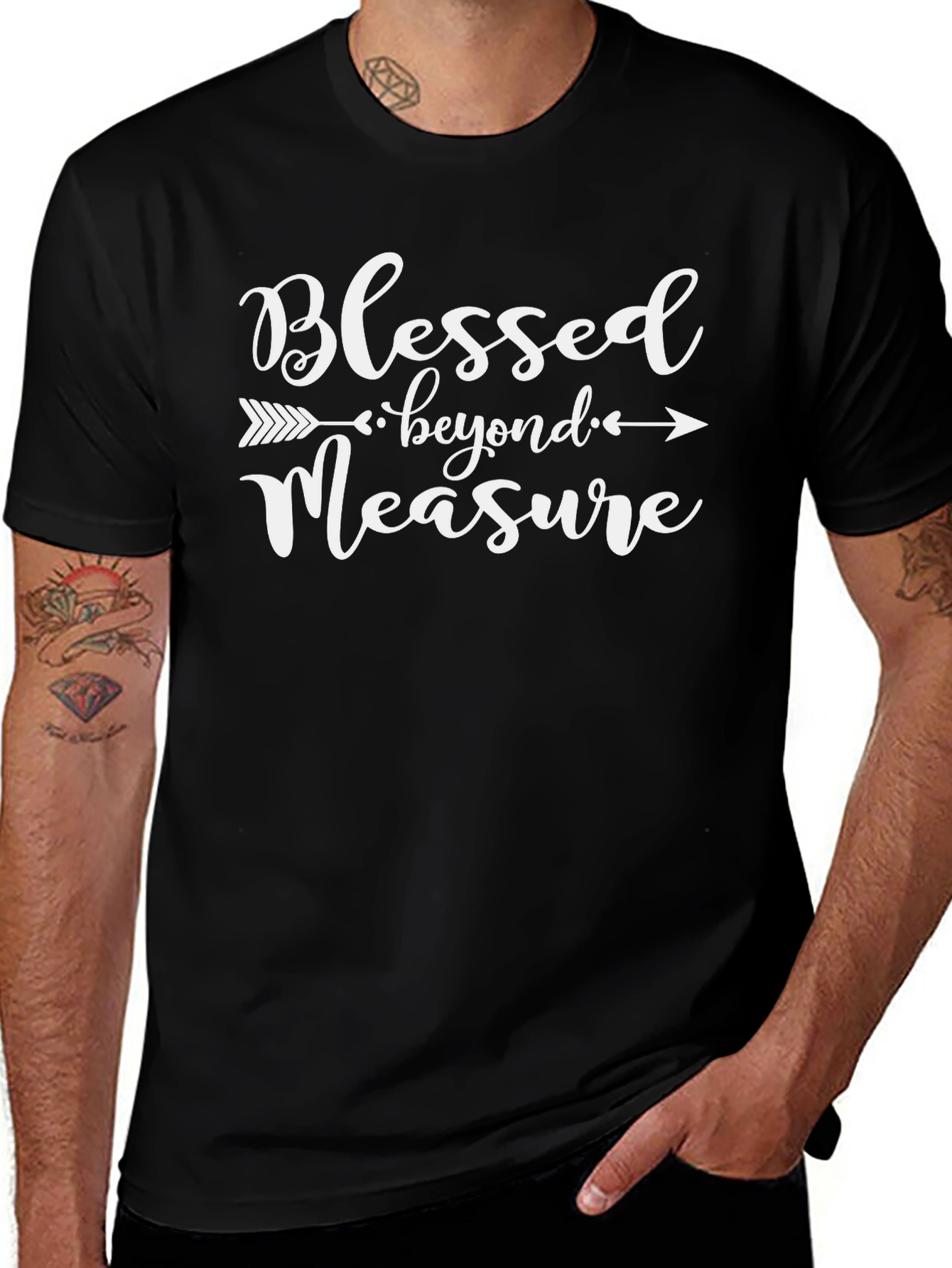 Blessed Beyond Measure Black Cotton T-Shirt