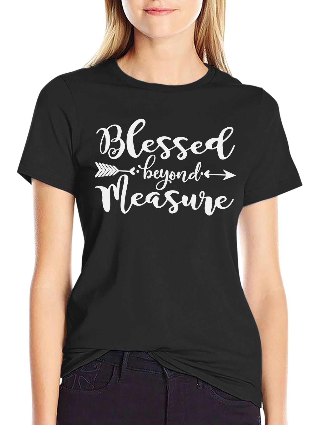 Blessed Beyond Measure Black Cotton T-Shirt