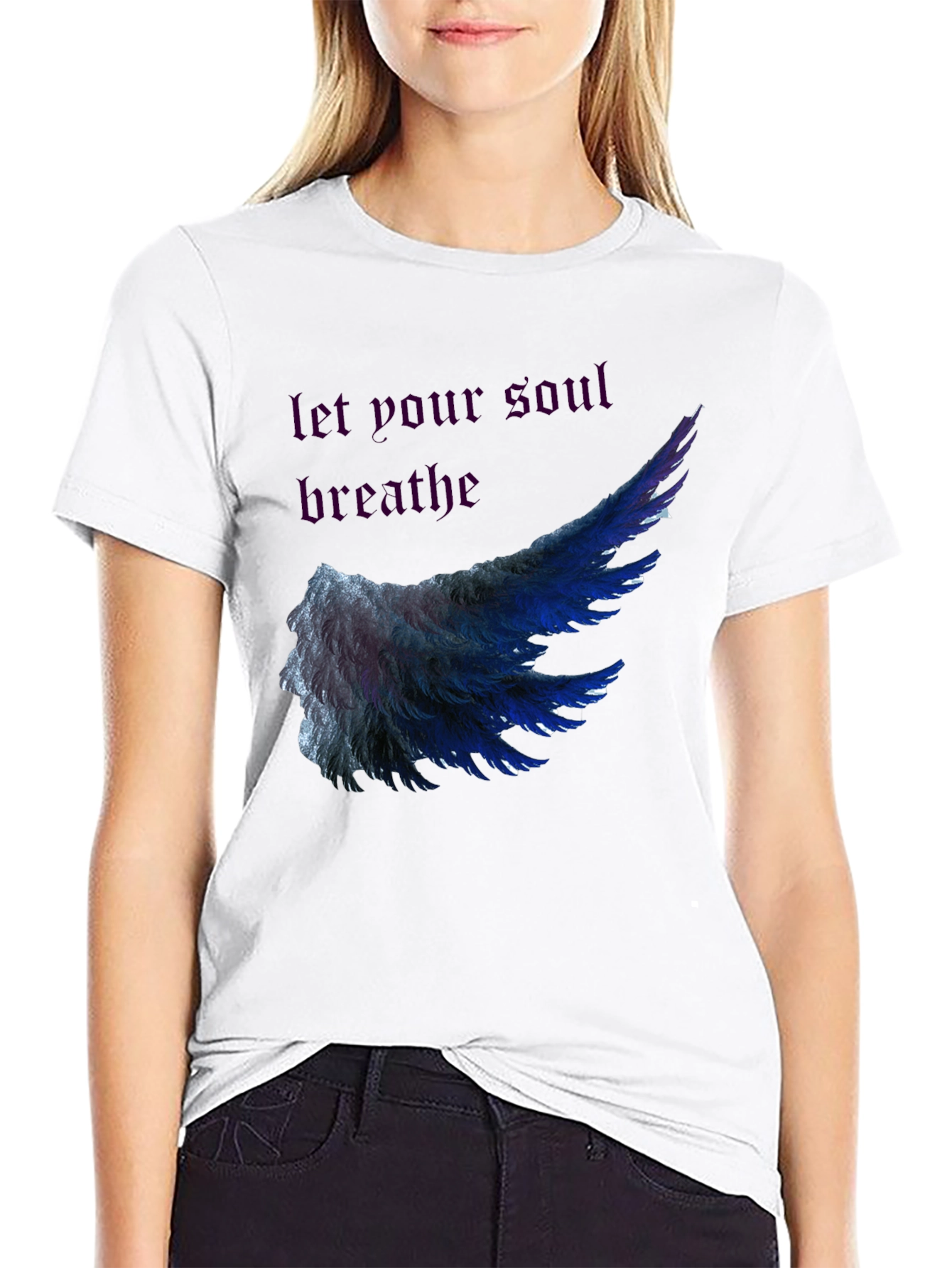 Soul Breathe Wing Graphic Tee - Mens Black T-Shirt