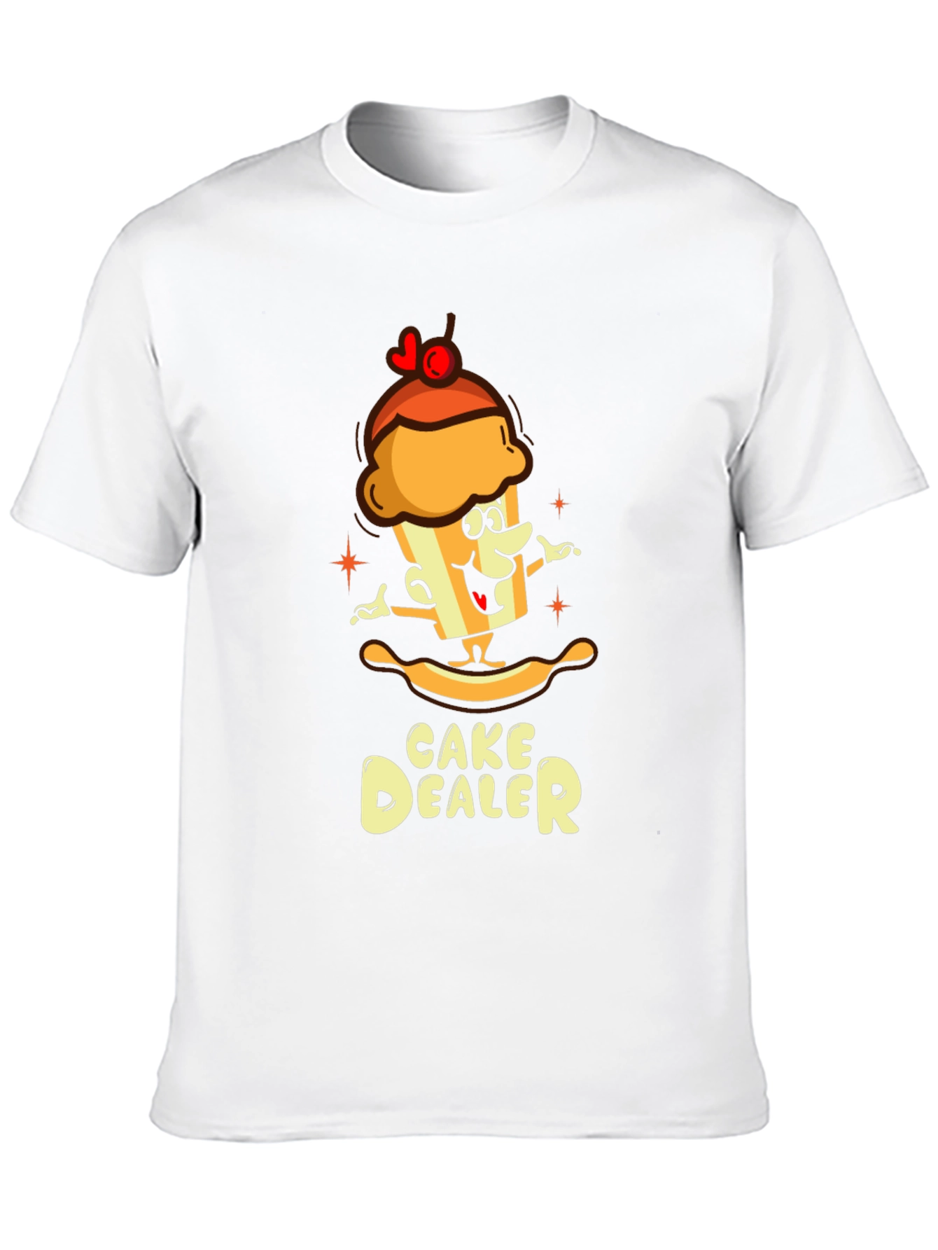 Cake Dealer T-Shirt Funny Cartoon Graphic Tee