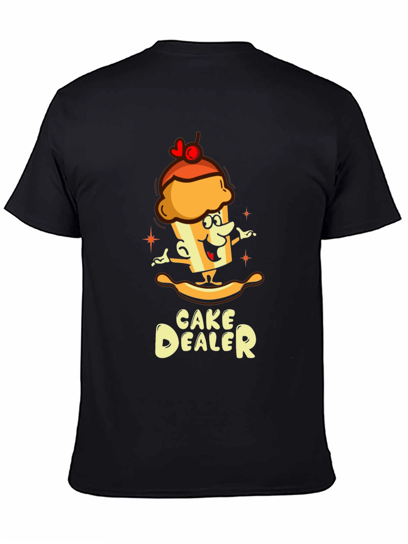 Cake Dealer T-Shirt Funny Cartoon Graphic Tee