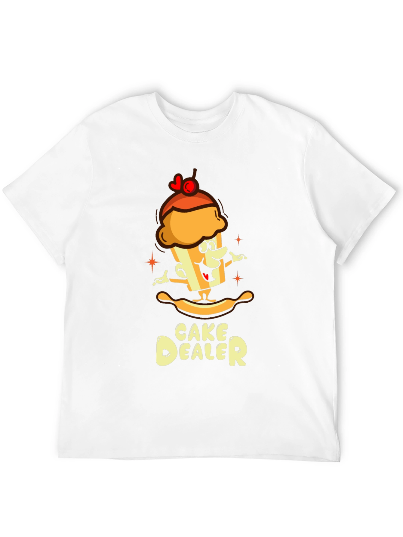 Cake Dealer T-Shirt Funny Cartoon Graphic Tee