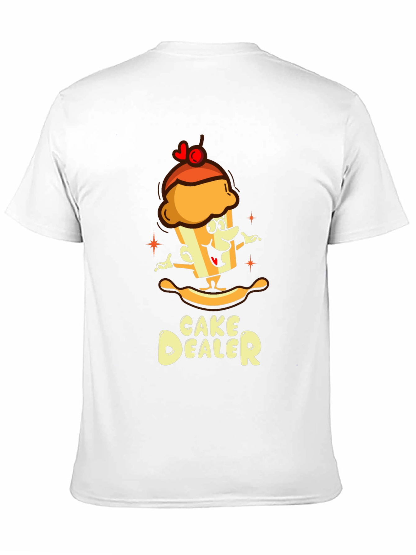 Cake Dealer T-Shirt Funny Cartoon Graphic Tee
