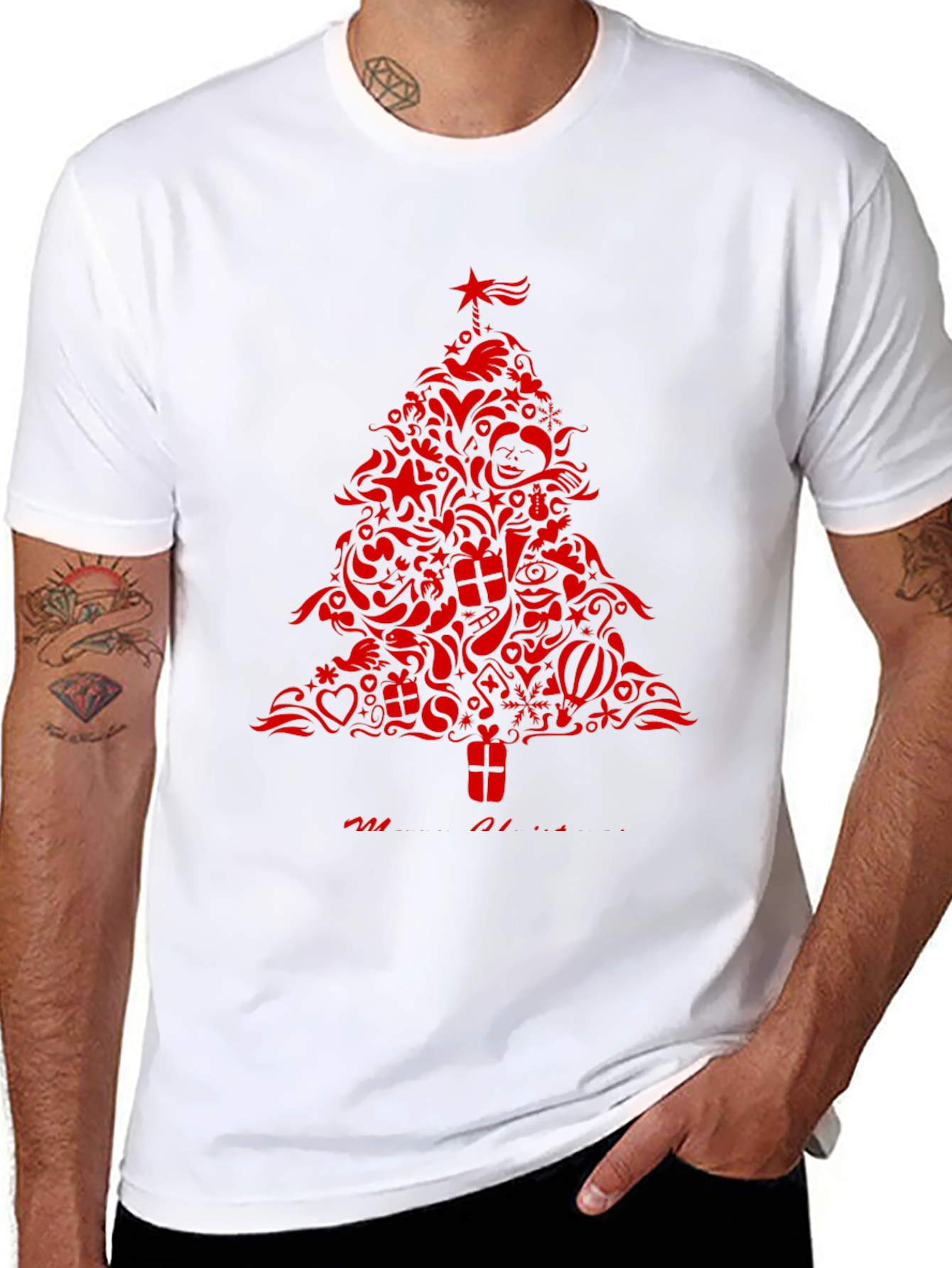 Festive Christmas Tree Graphic Tee - Holiday Style