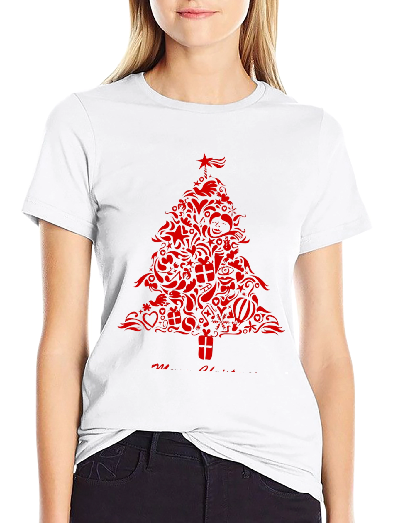 Festive Christmas Tree Graphic Tee - Holiday Style