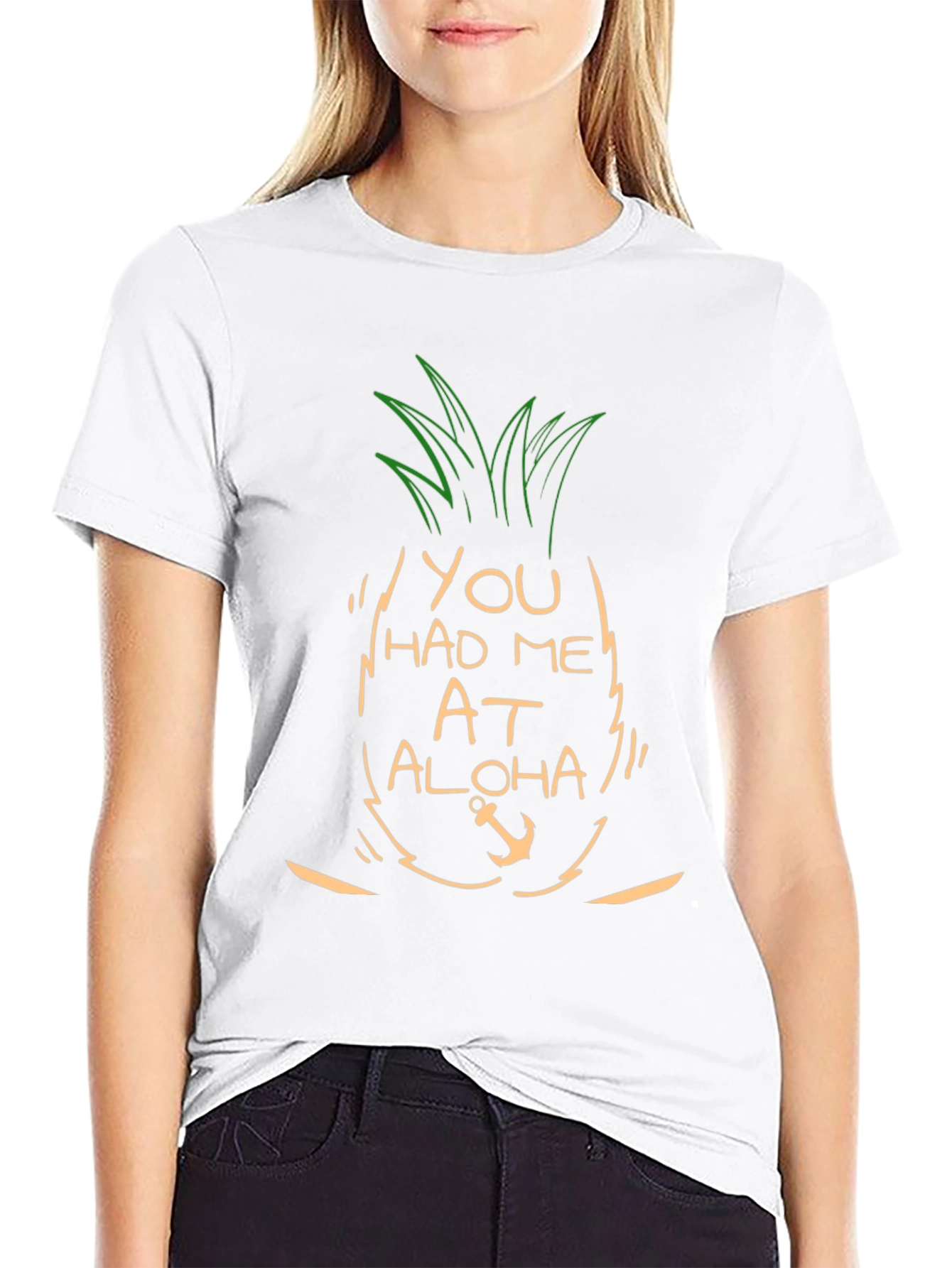 Aloha Pineapple Graphic T-Shirt - Soft Cotton Blend