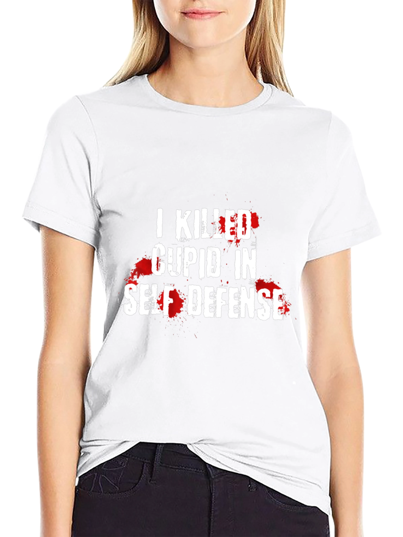 I Killed Cupid in Self Defense Novelty T-Shirt