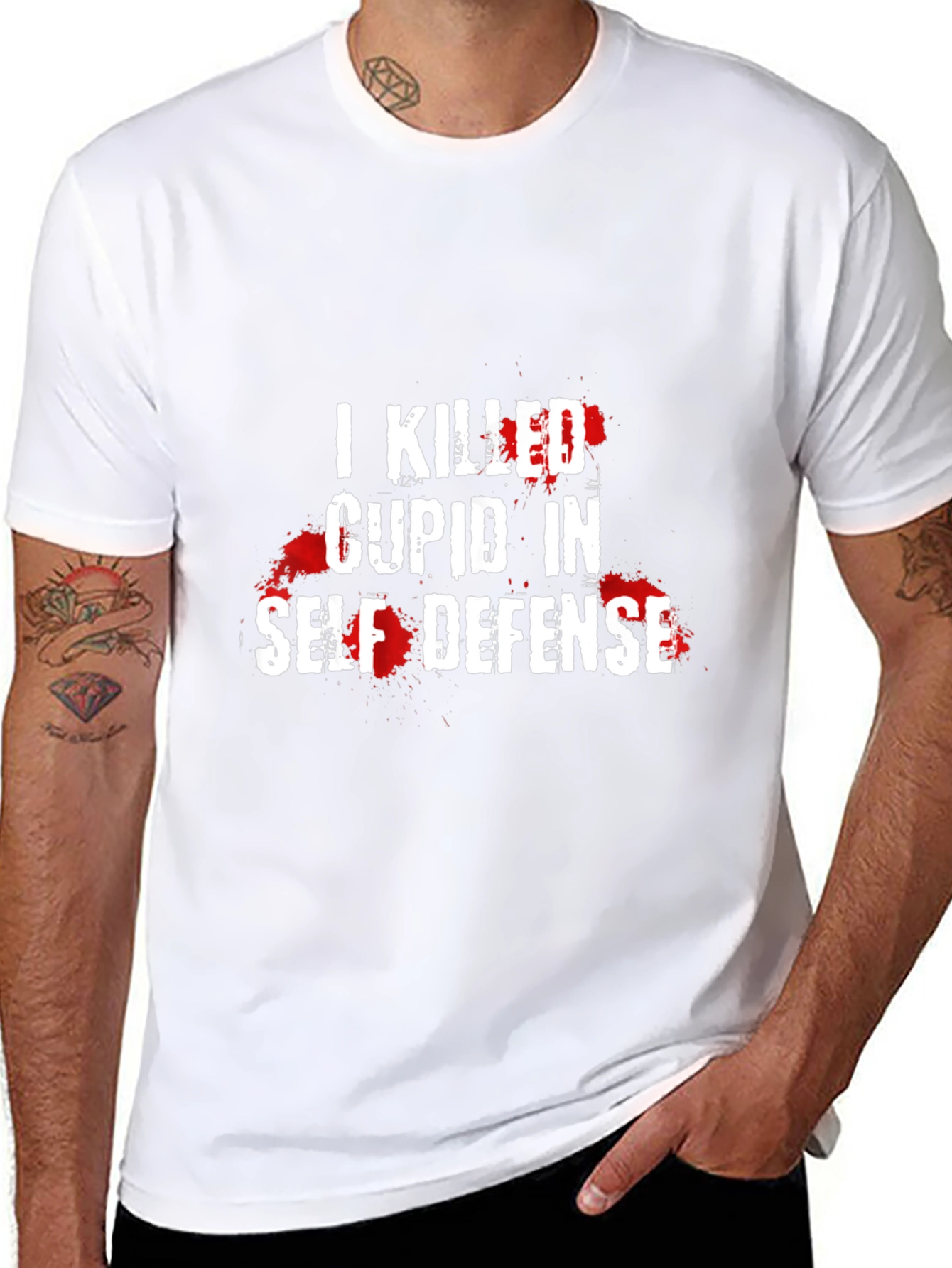 I Killed Cupid in Self Defense Novelty T-Shirt