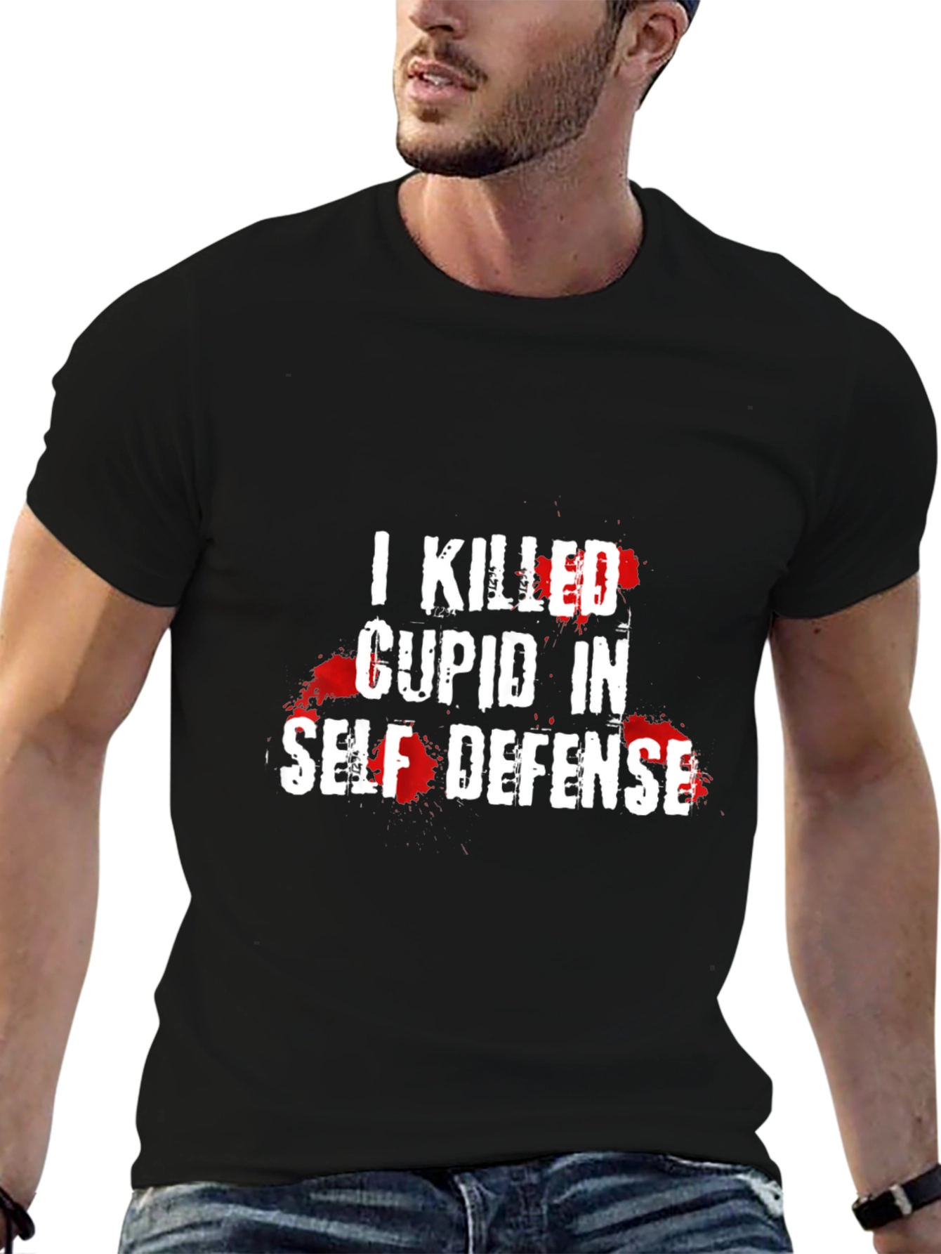 I Killed Cupid in Self Defense Novelty T-Shirt