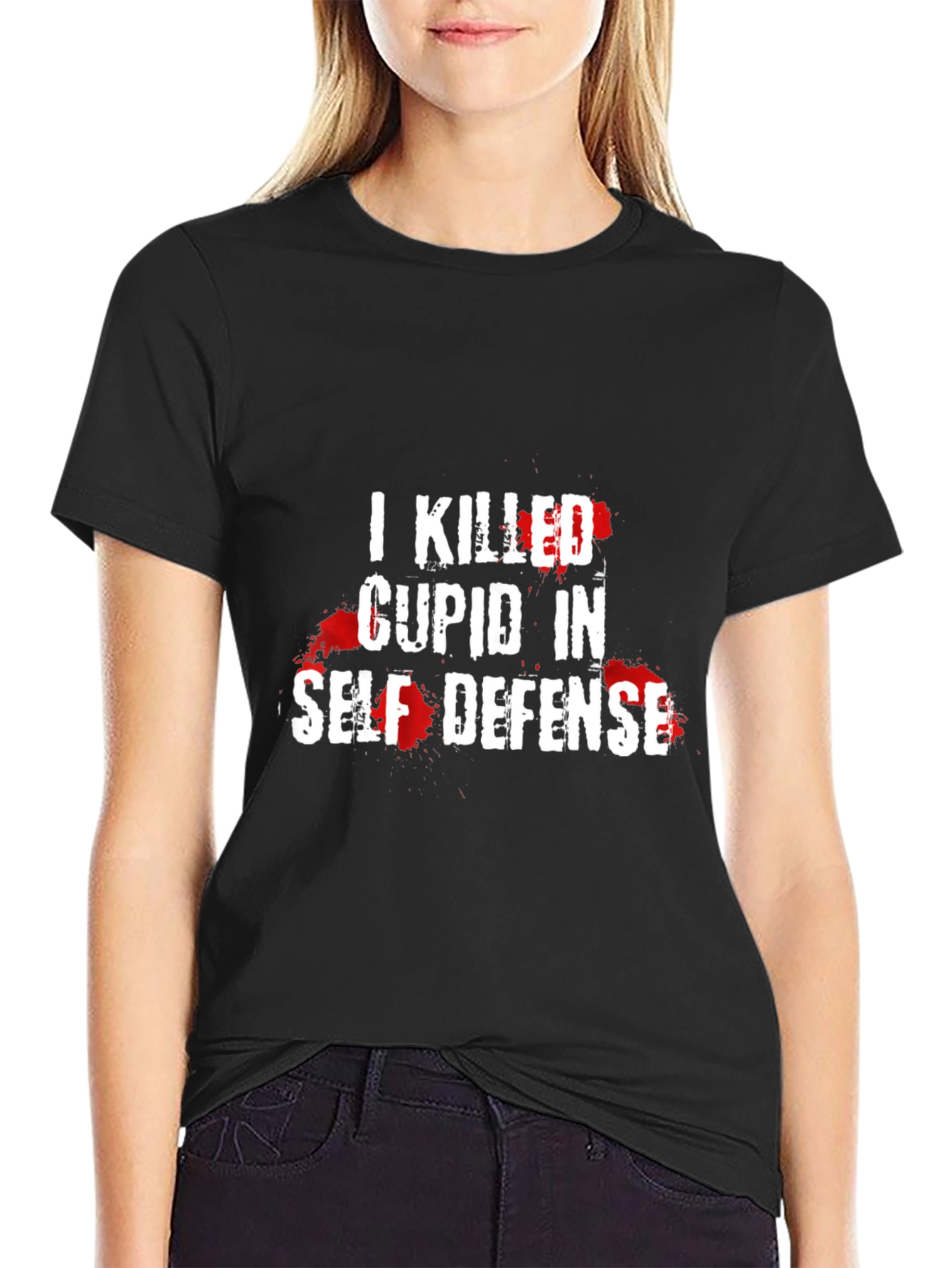 I Killed Cupid in Self Defense Novelty T-Shirt