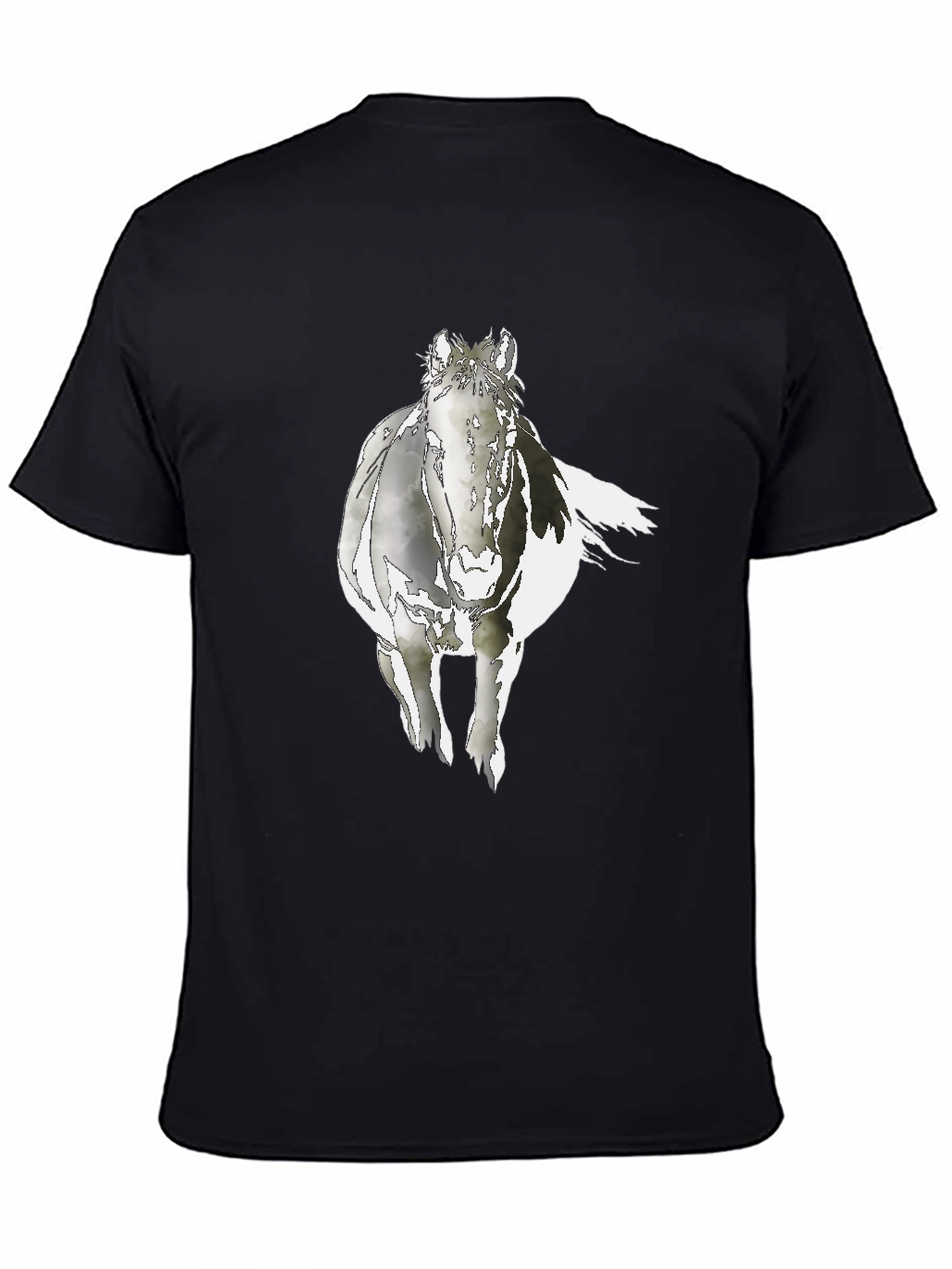 Horse Graphic Black T-Shirt - Equestrian Style