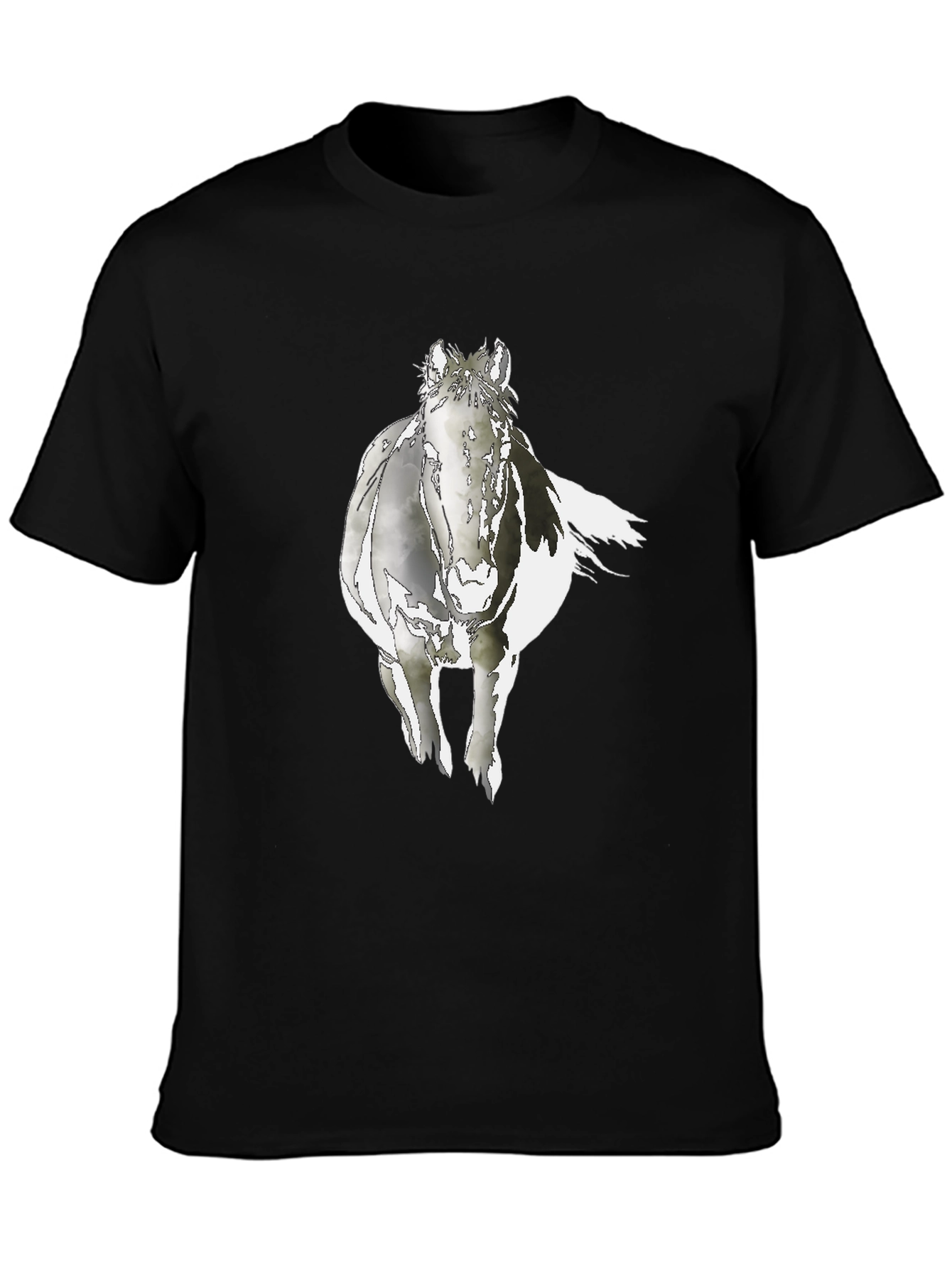 Horse Graphic Black T-Shirt - Equestrian Style