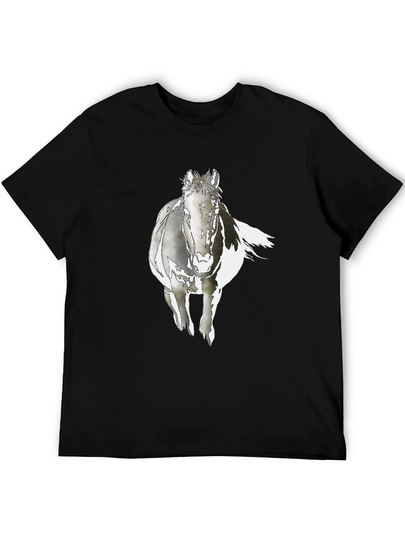 Horse Graphic Black T-Shirt - Equestrian Style