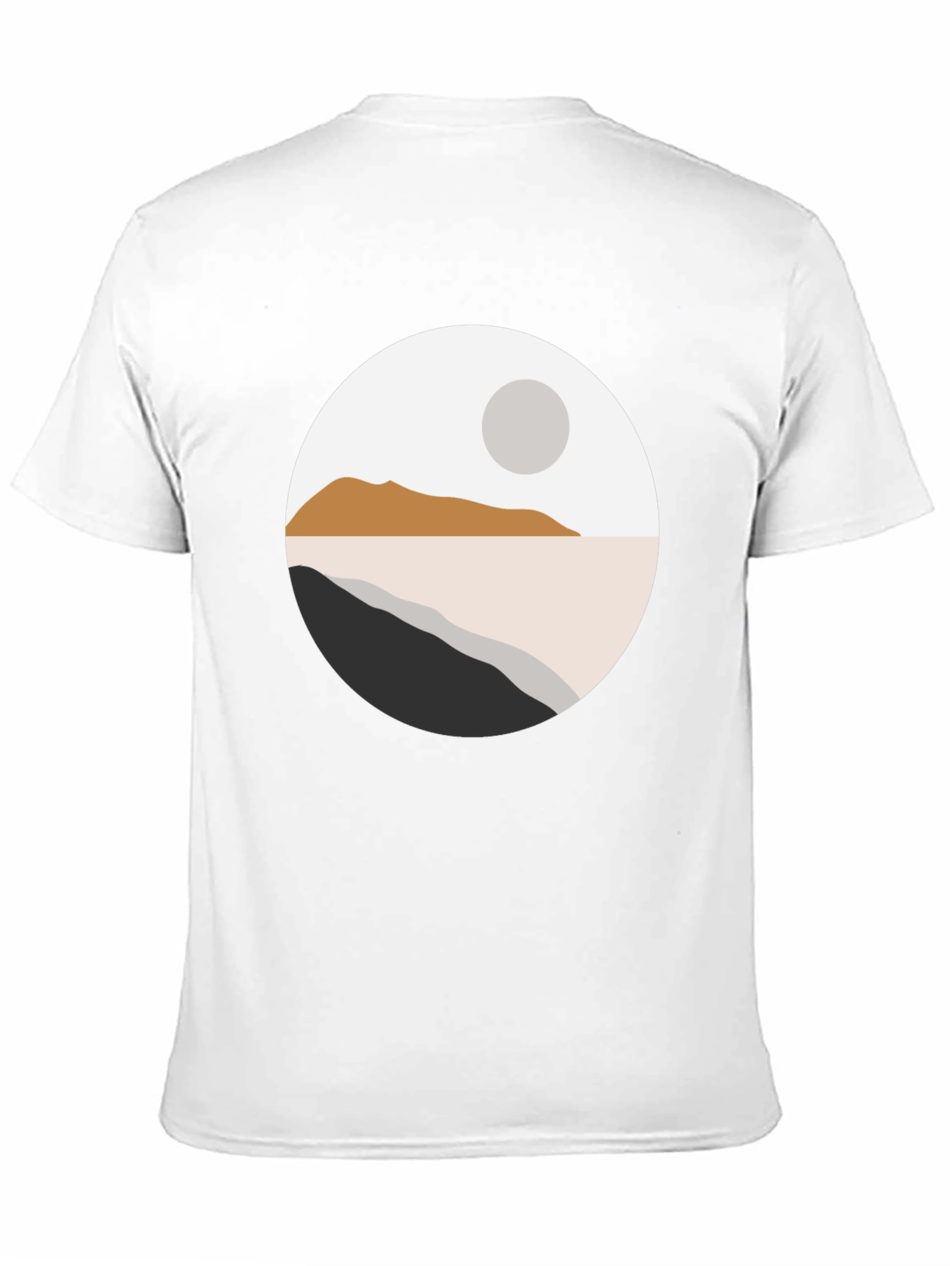 Minimalist Landscape Graphic T-Shirt - Black