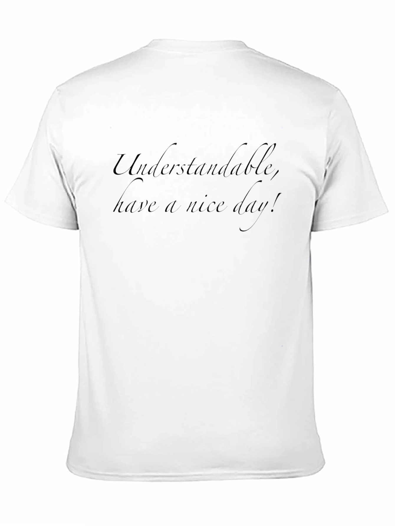 Understandable Have a Nice Day Black T-Shirt