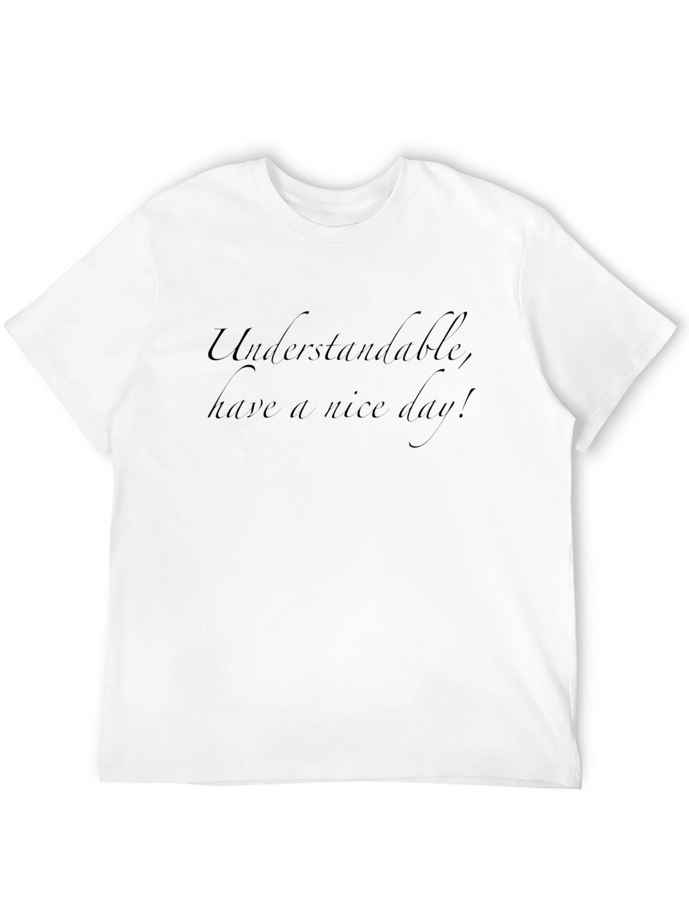 Understandable Have a Nice Day Black T-Shirt