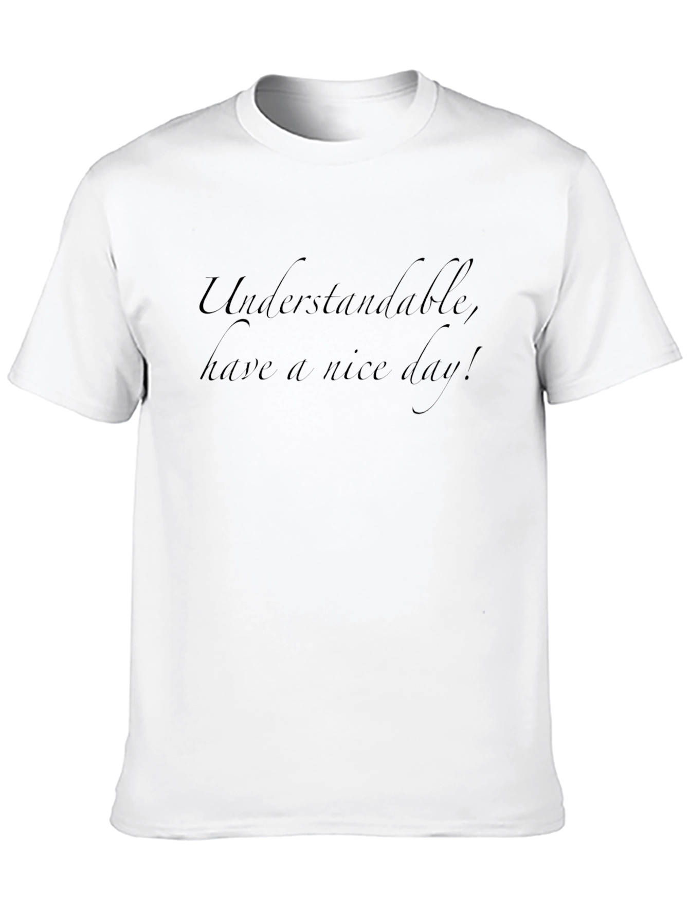 Understandable Have a Nice Day Black T-Shirt