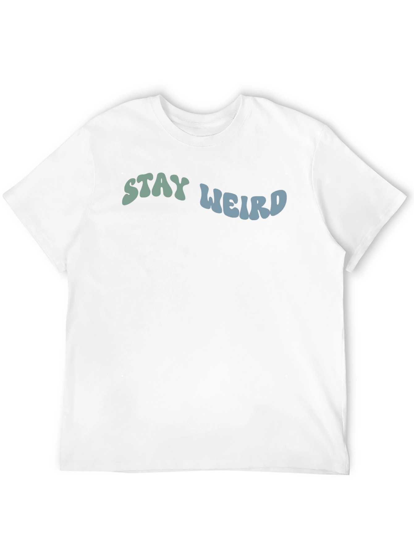 Stay Weird Graphic Tee - Black Cotton T-Shirt