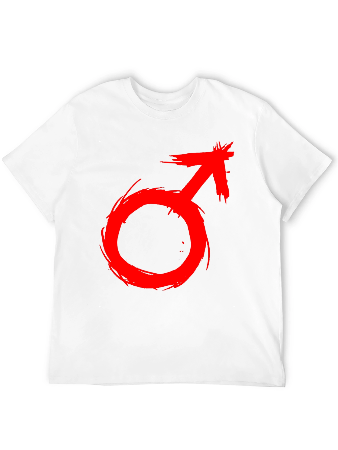 Red Male Symbol T-Shirt - Bold Graphic Tee