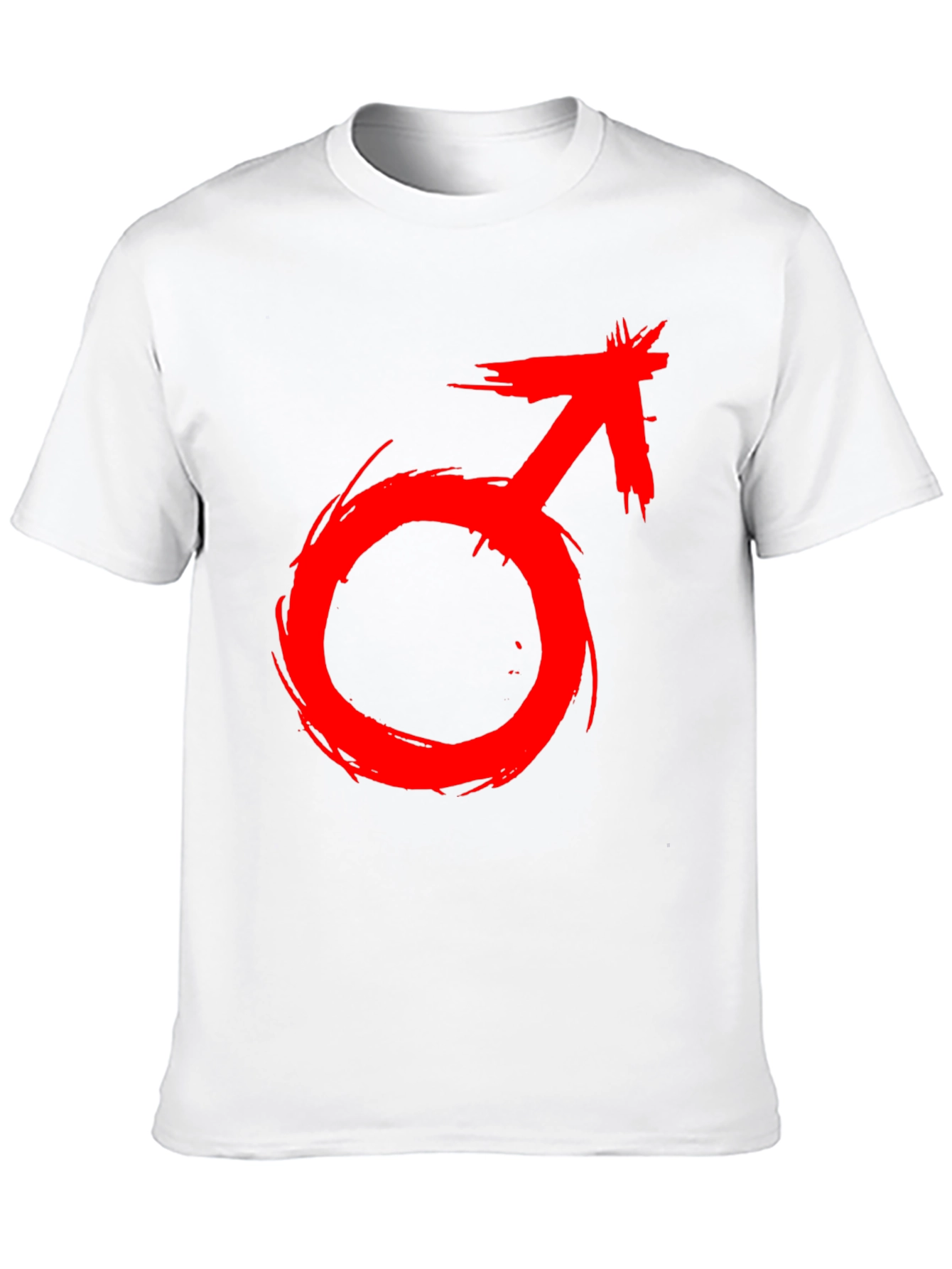 Red Male Symbol T-Shirt - Bold Graphic Tee