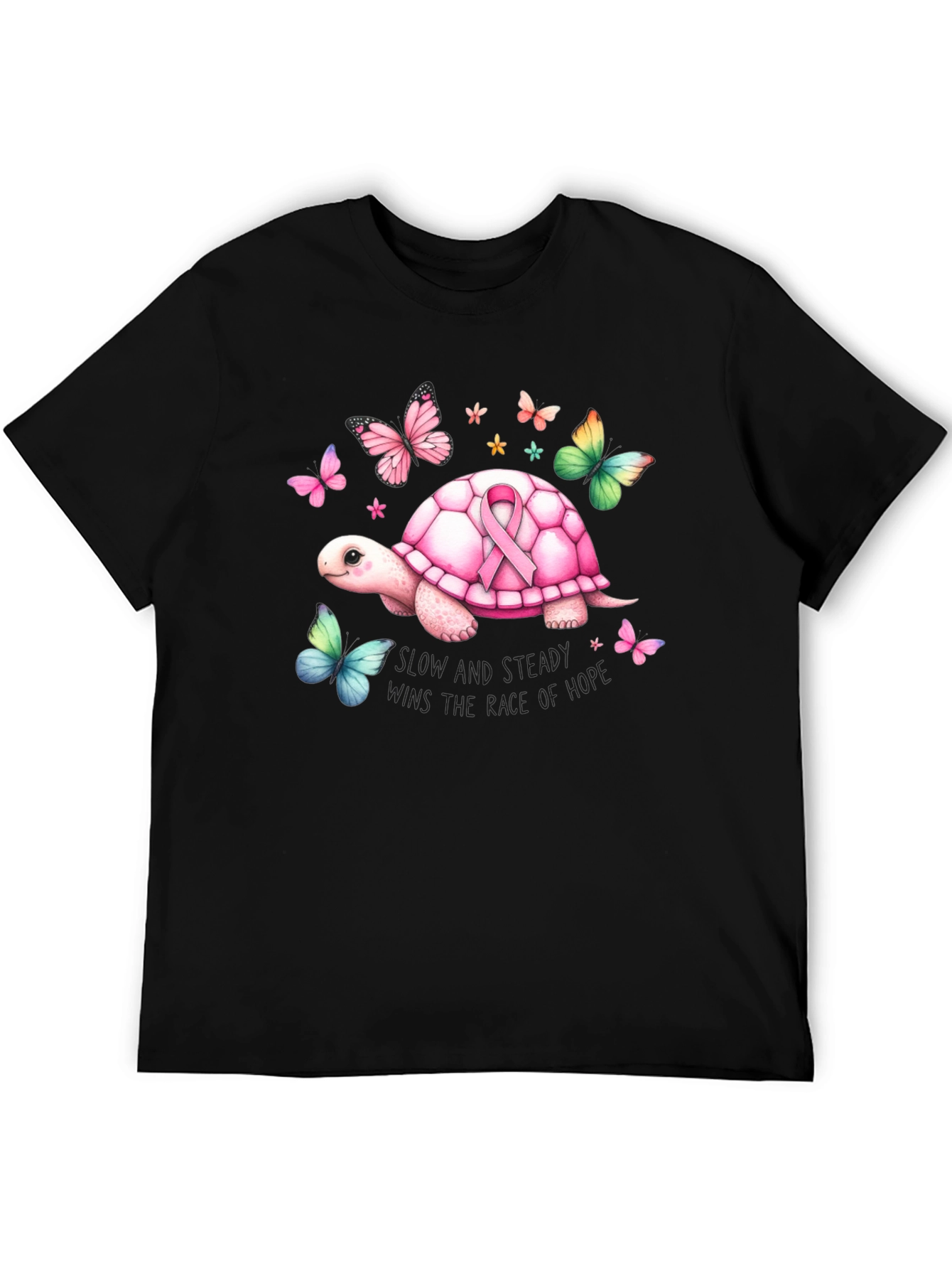 Turtle Cancer Awareness Ribbon T-Shirt