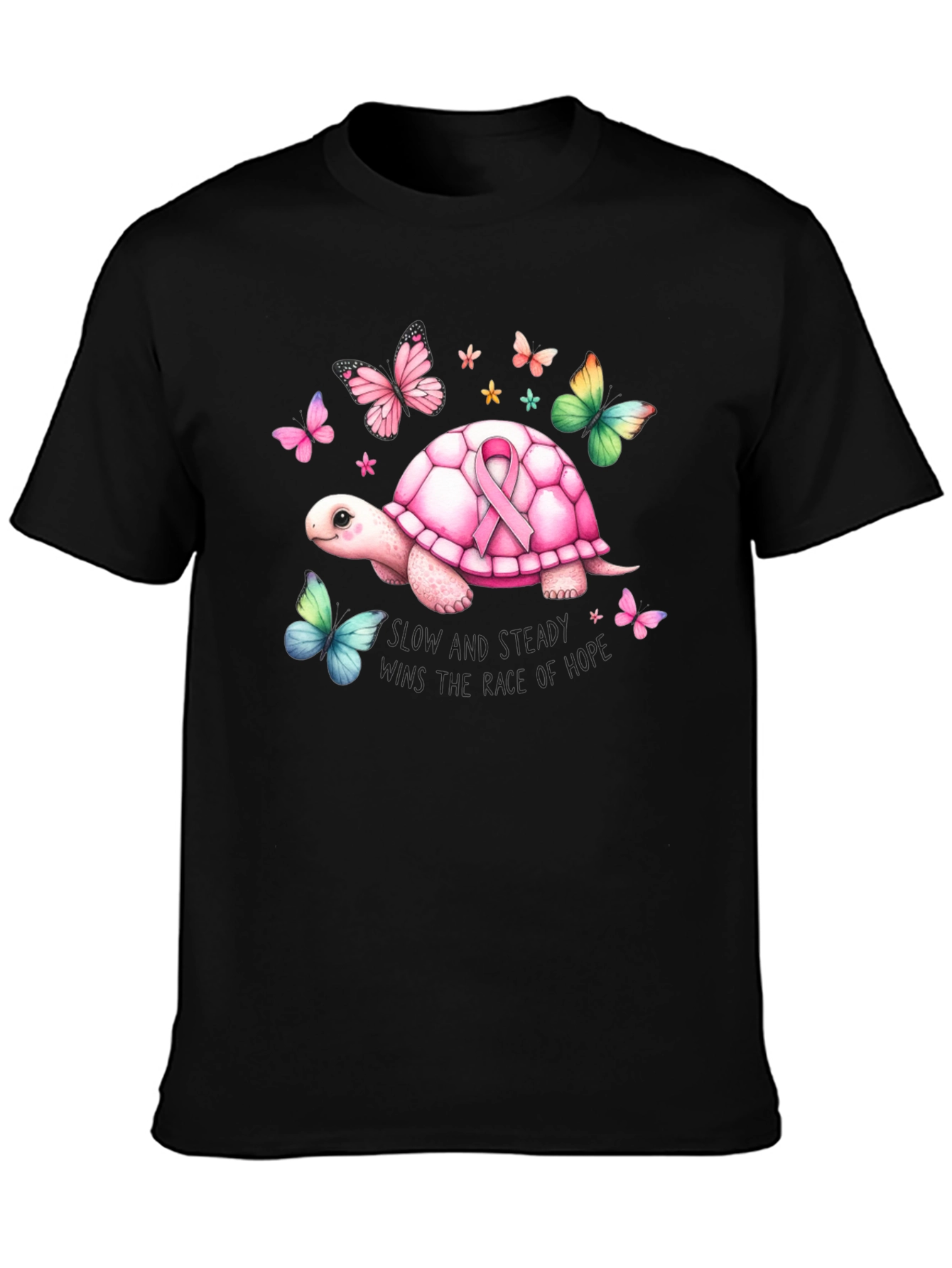 Turtle Cancer Awareness Ribbon T-Shirt