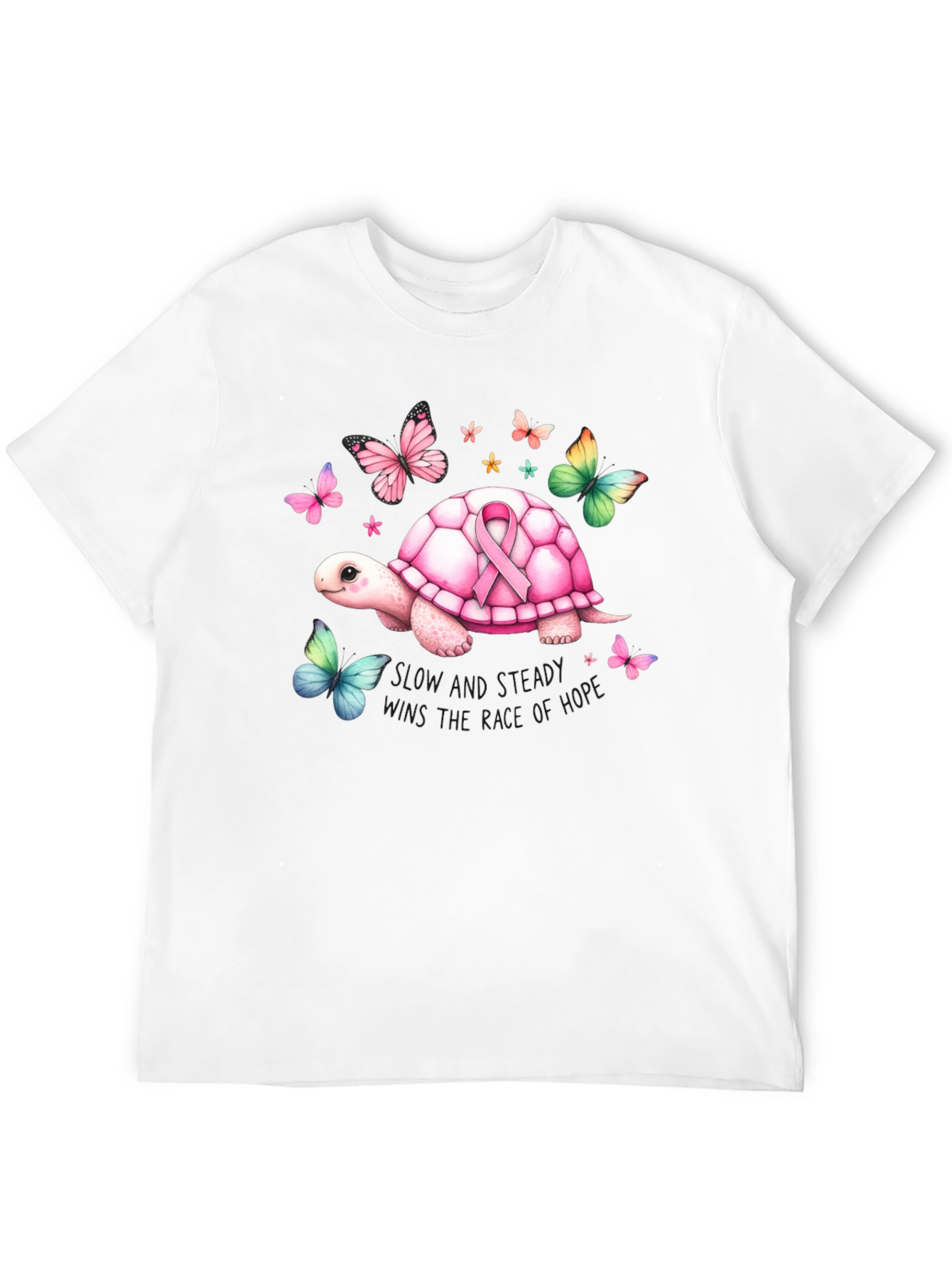 Turtle Cancer Awareness Ribbon T-Shirt