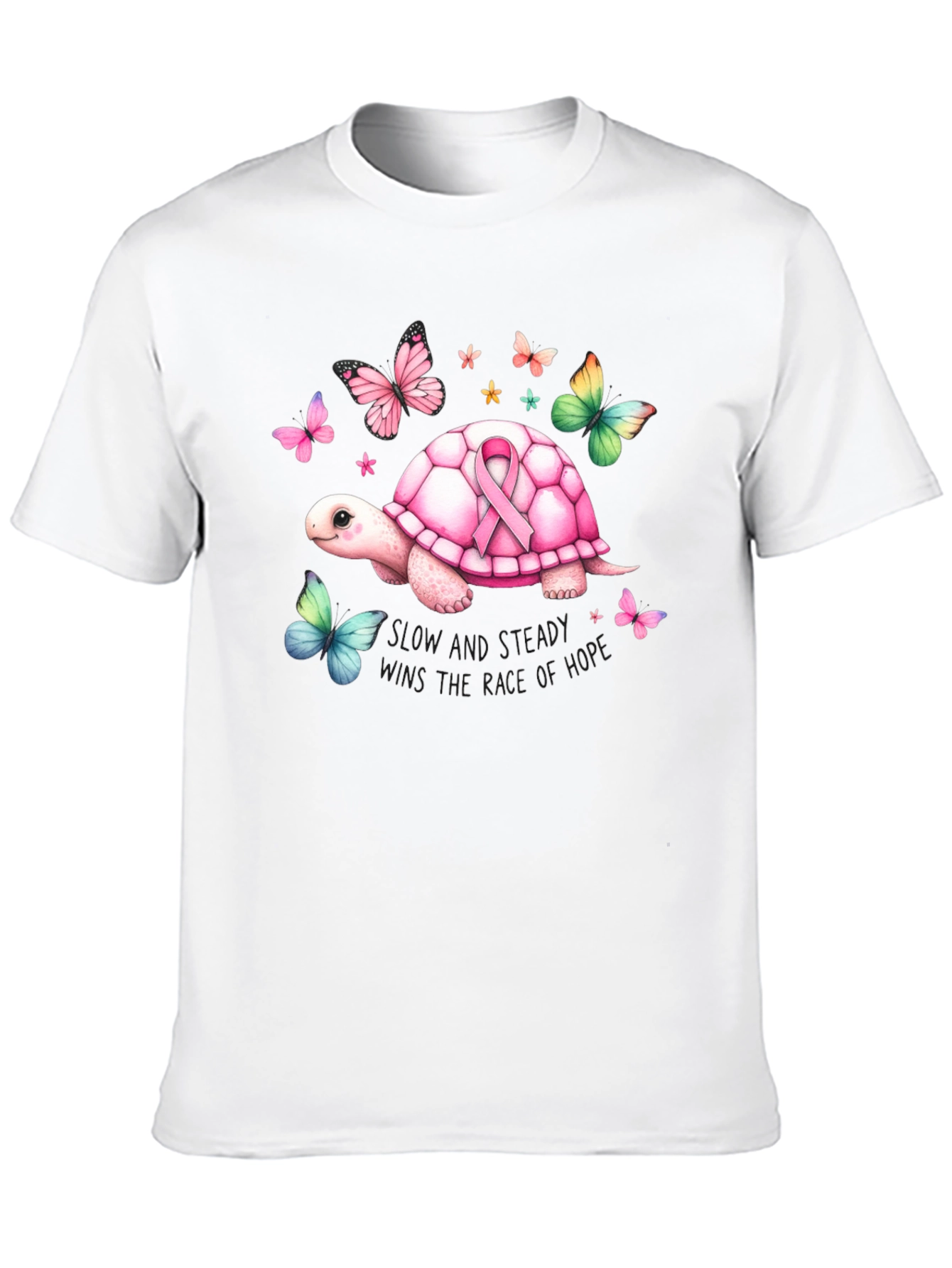 Turtle Cancer Awareness Ribbon T-Shirt