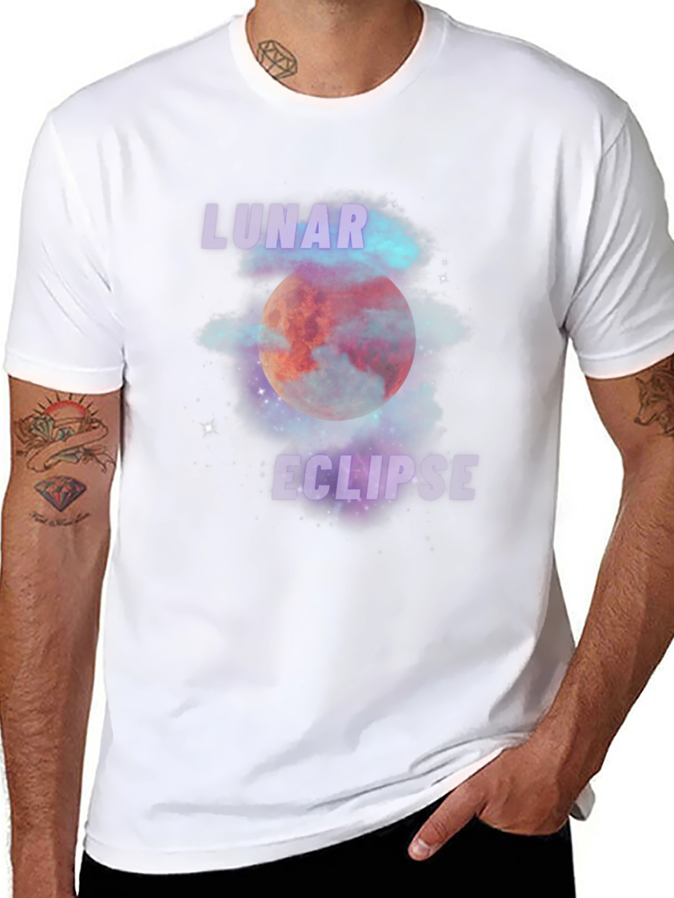 Lunar Eclipse Graphic Print T-Shirt