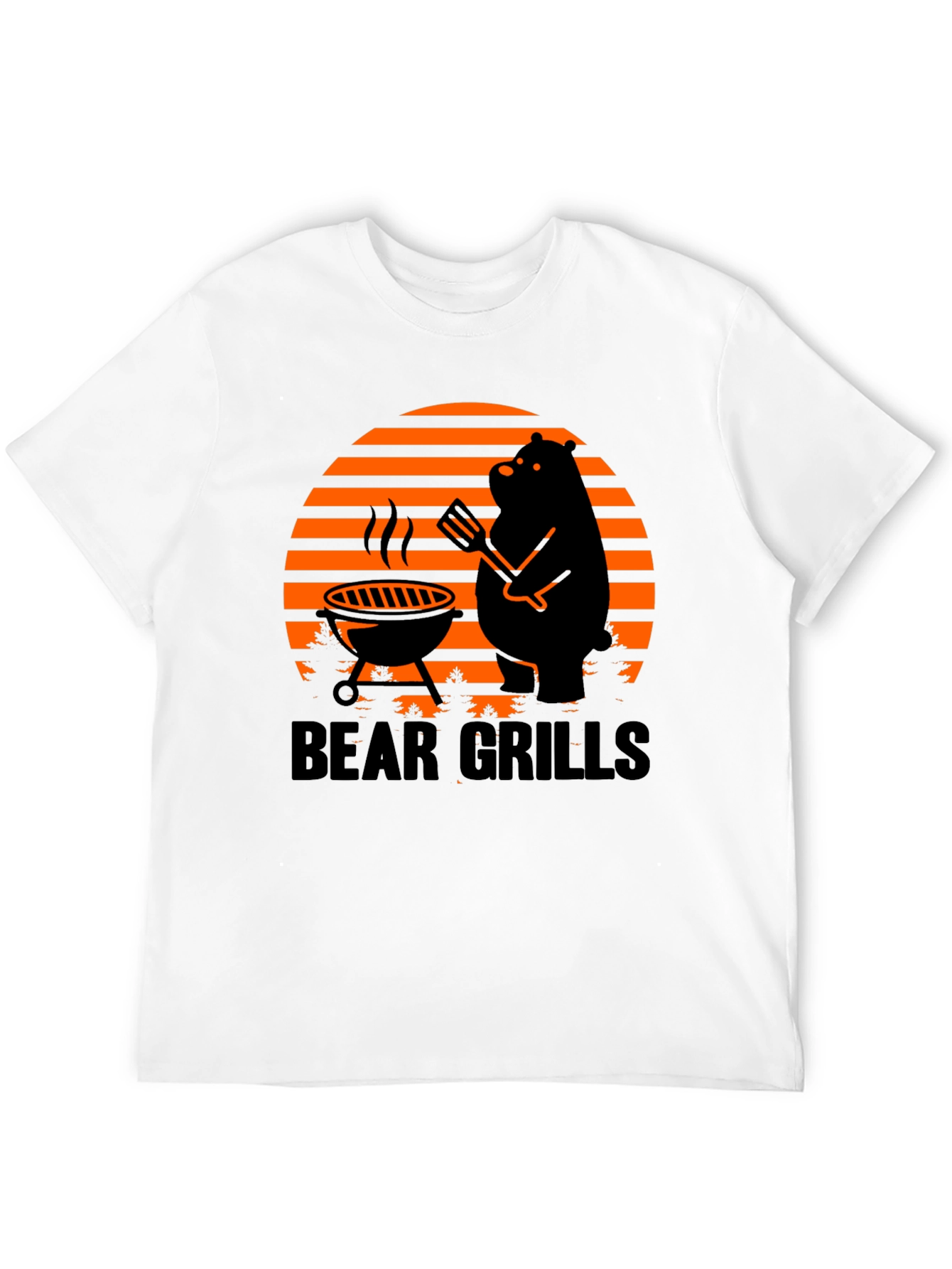 Bear Grills BBQ T-Shirt - Novelty Funny Grilling Tee