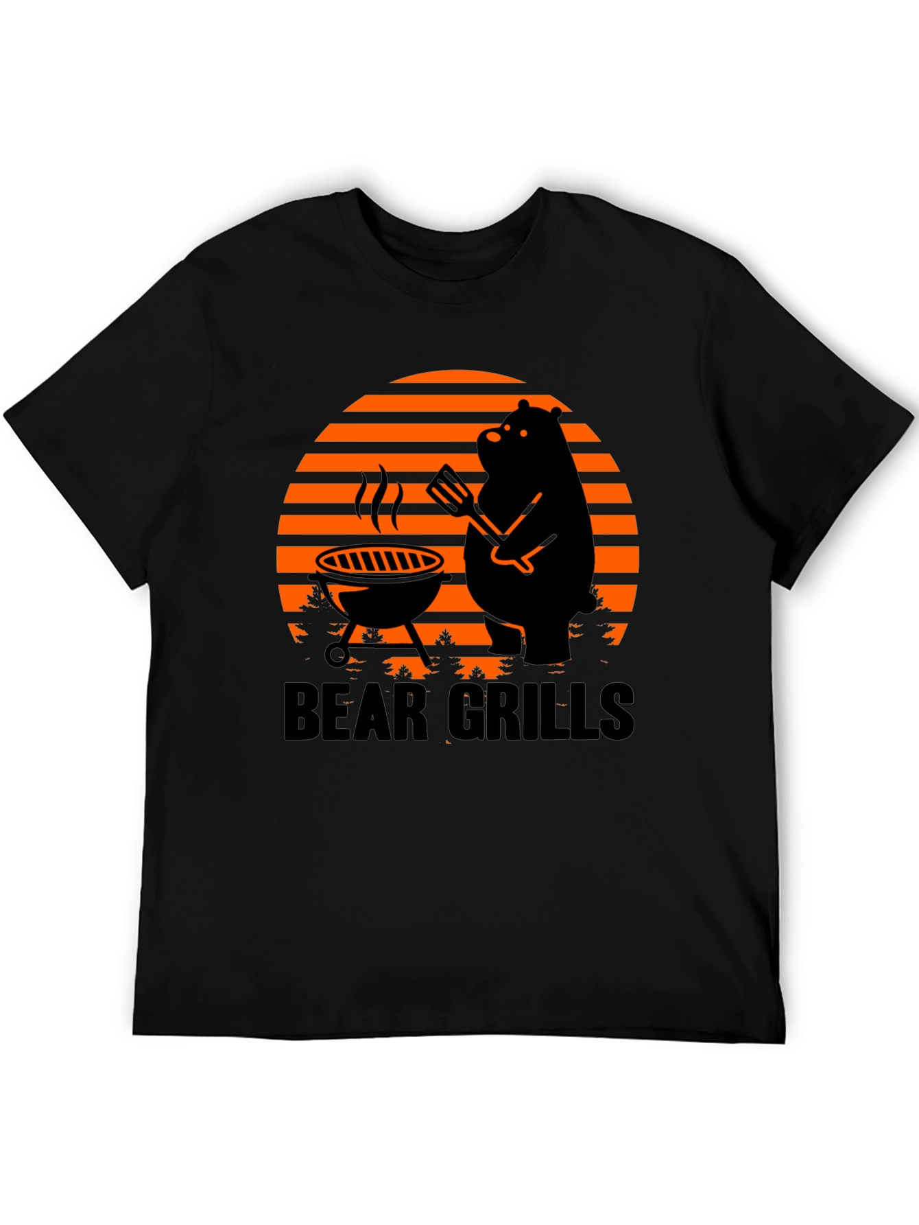 Bear Grills BBQ T-Shirt - Novelty Funny Grilling Tee