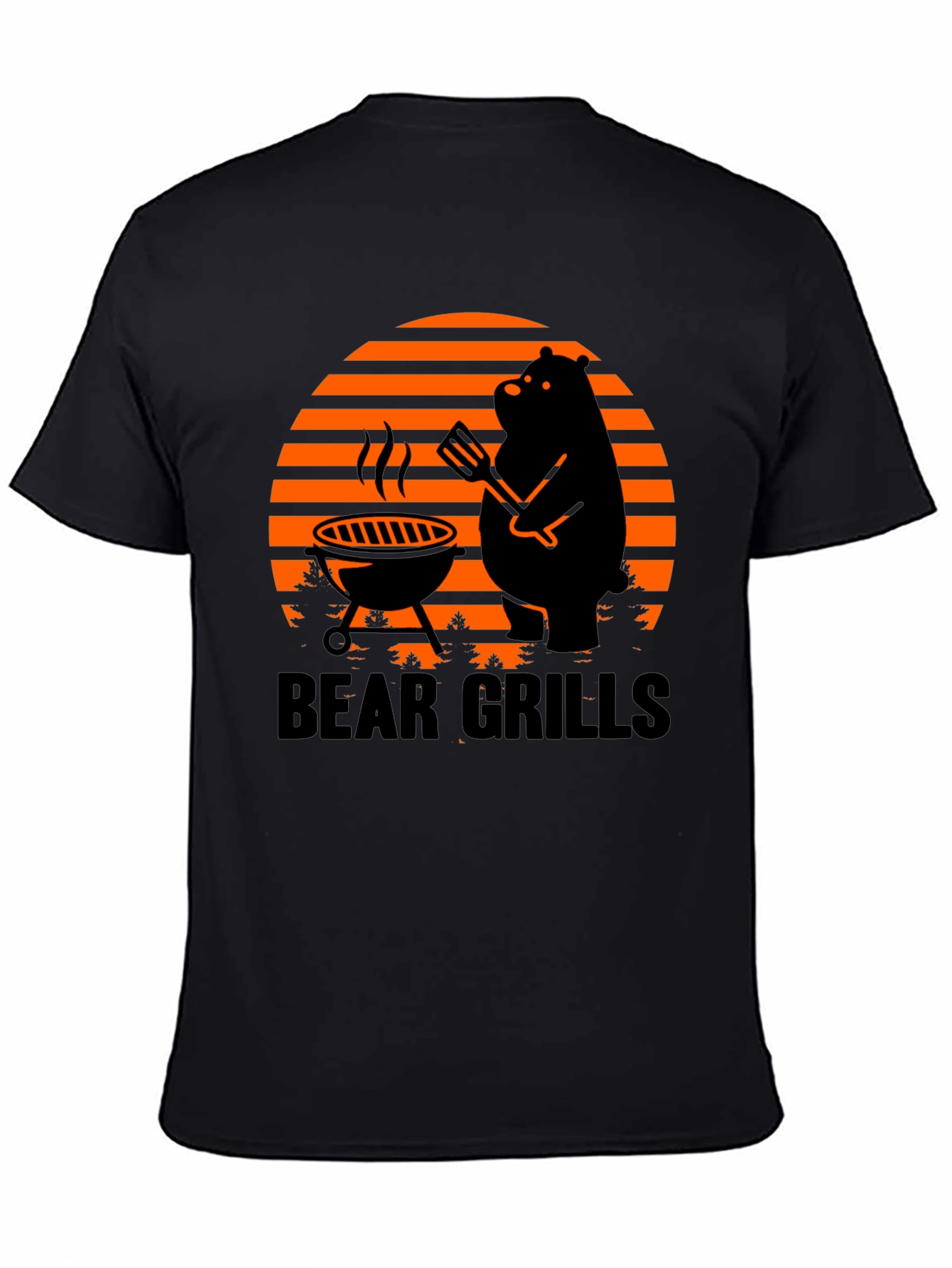 Bear Grills BBQ T-Shirt - Novelty Funny Grilling Tee