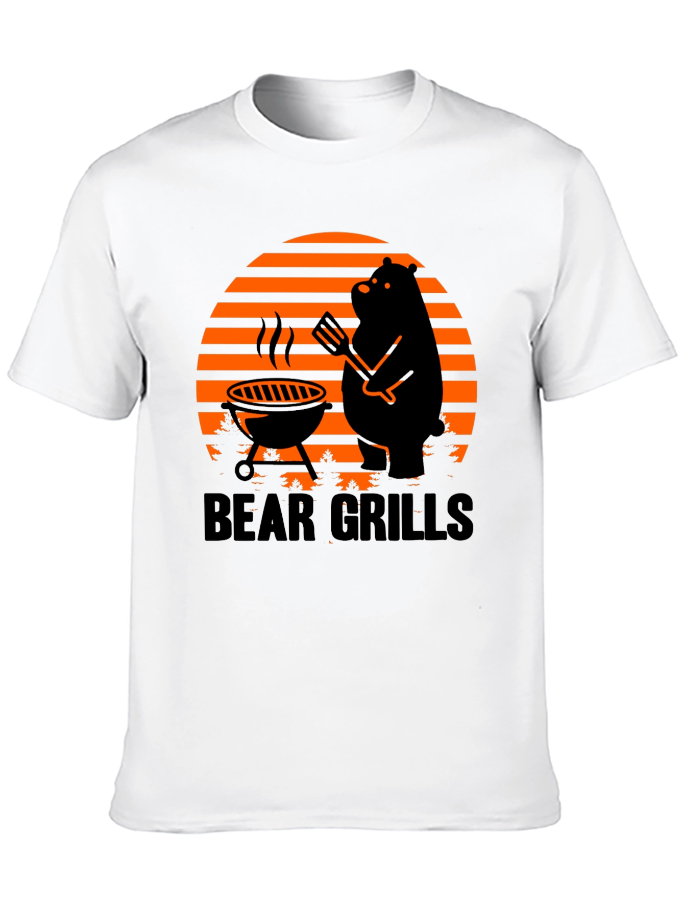 Bear Grills BBQ T-Shirt - Novelty Funny Grilling Tee