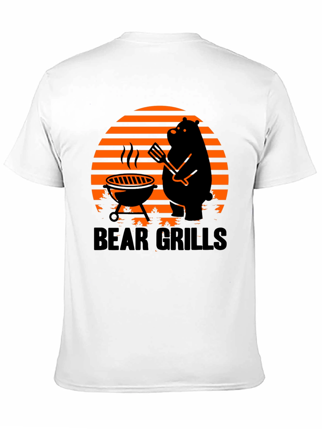 Bear Grills BBQ T-Shirt - Novelty Funny Grilling Tee