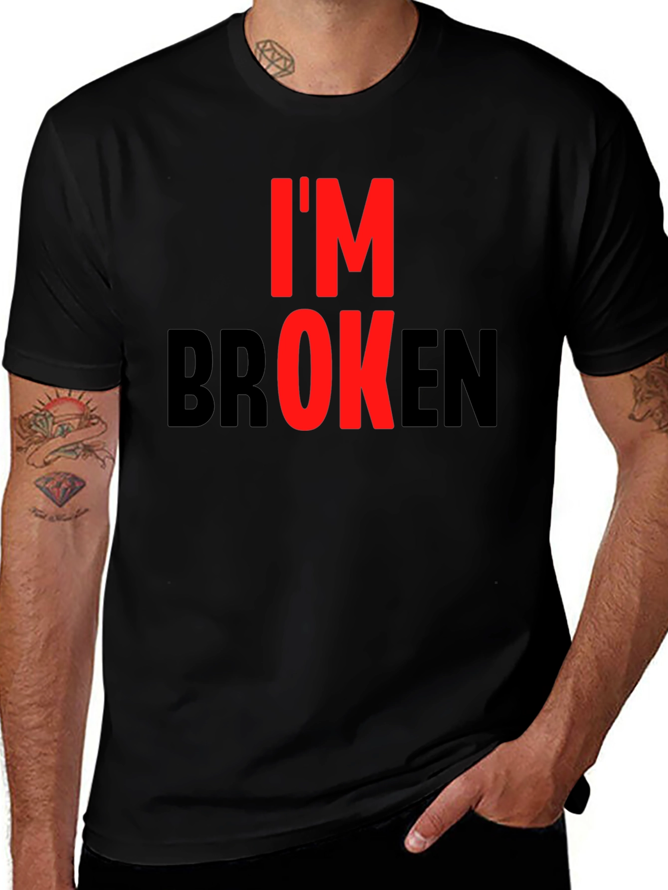 Im Broken Graphic Tee - Black T-Shirt