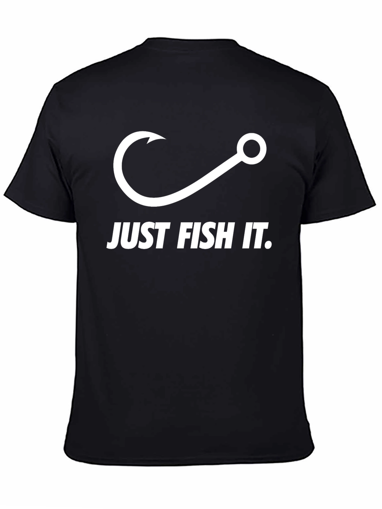 Just Fish It T-Shirt - Black Cotton Tee