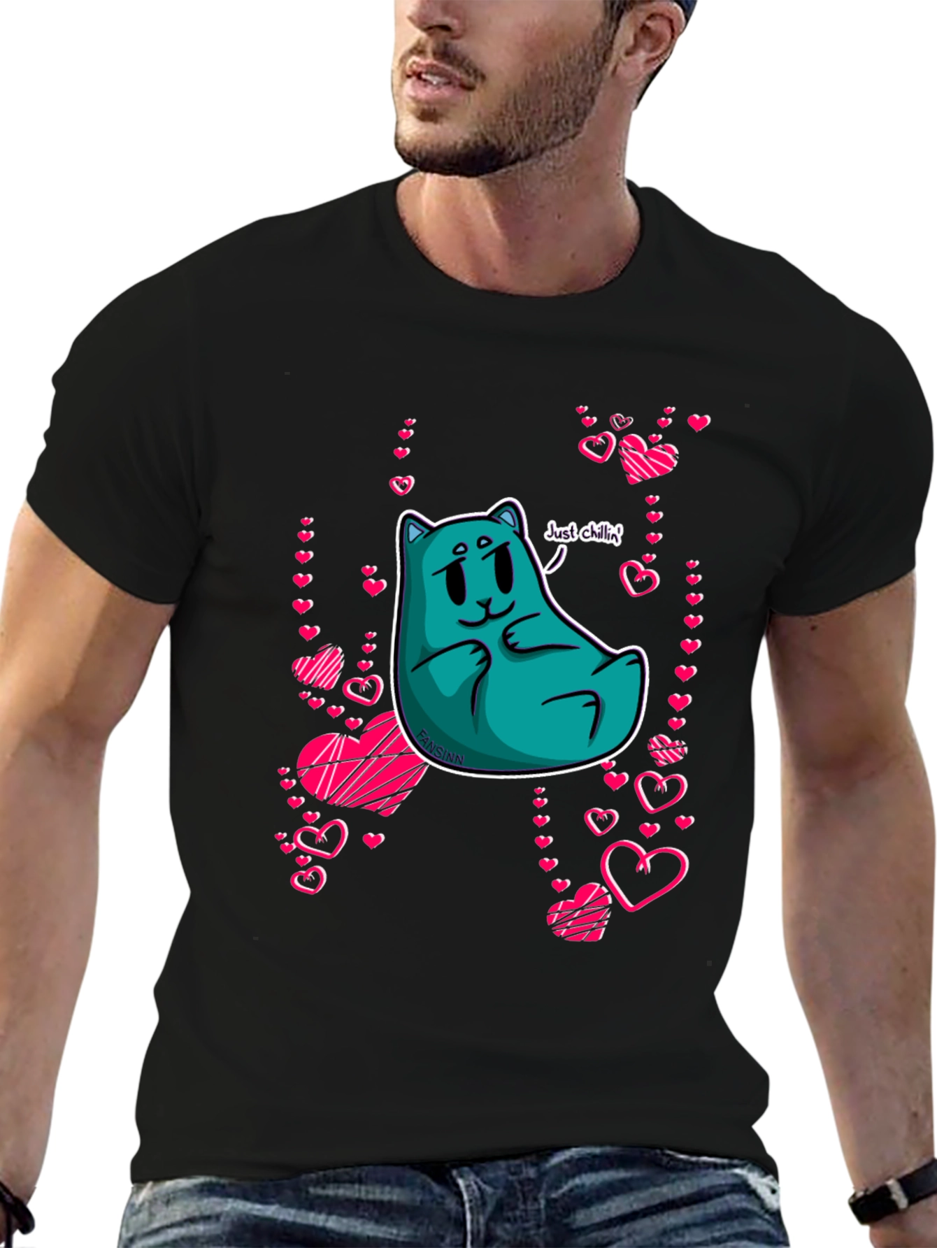 Chill Cat Valentines T-Shirt