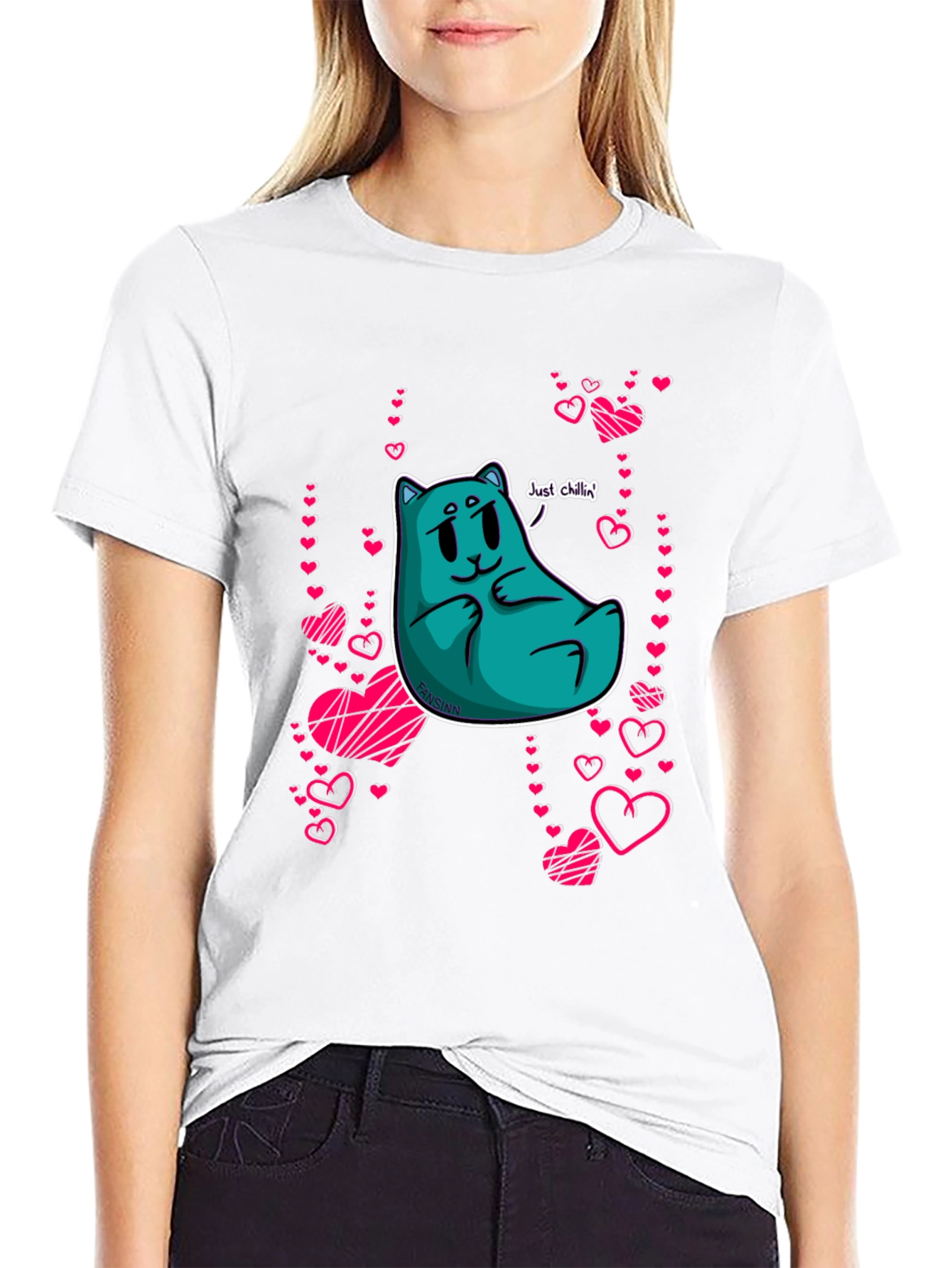 Chill Cat Valentines T-Shirt
