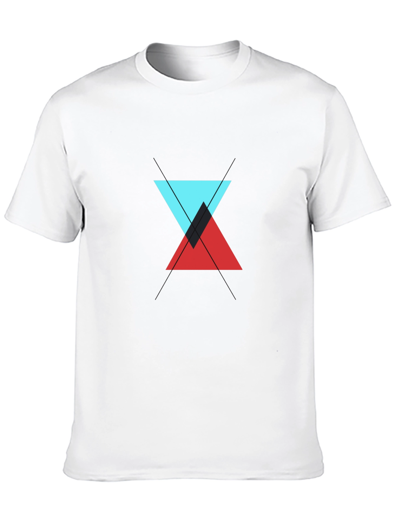Geometric Triangle Graphic Tee - Modern Style