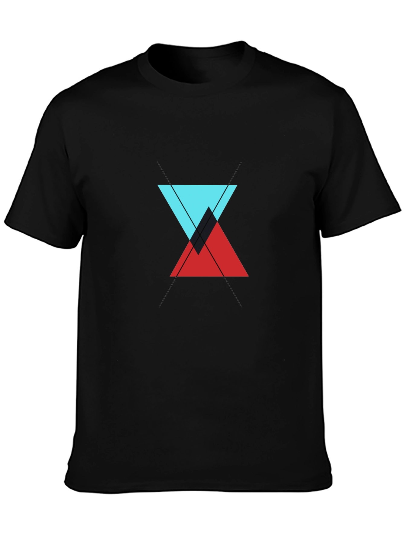 Geometric Triangle Graphic Tee - Modern Style