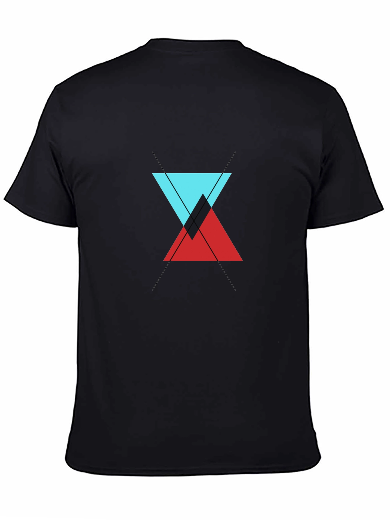 Geometric Triangle Graphic Tee - Modern Style