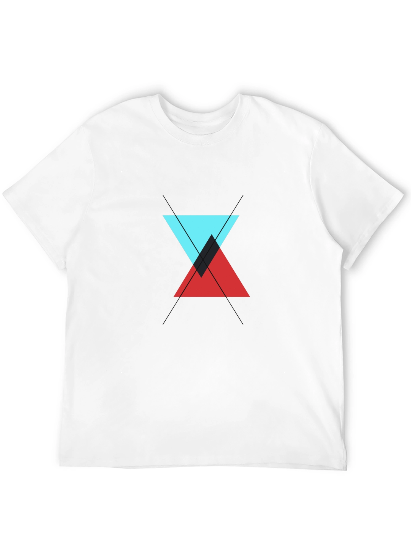 Geometric Triangle Graphic Tee - Modern Style
