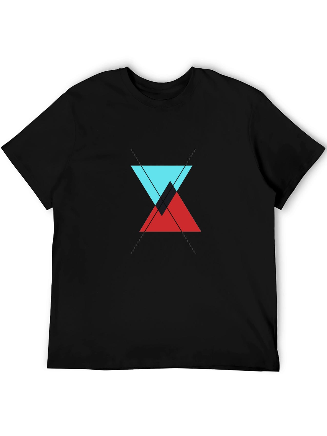 Geometric Triangle Graphic Tee - Modern Style