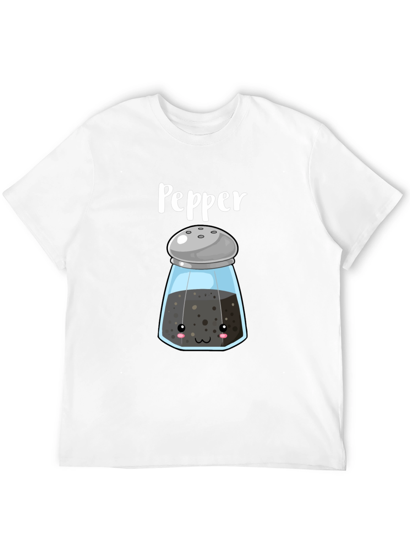 Kawaii Pepper Shaker Black T-Shirt