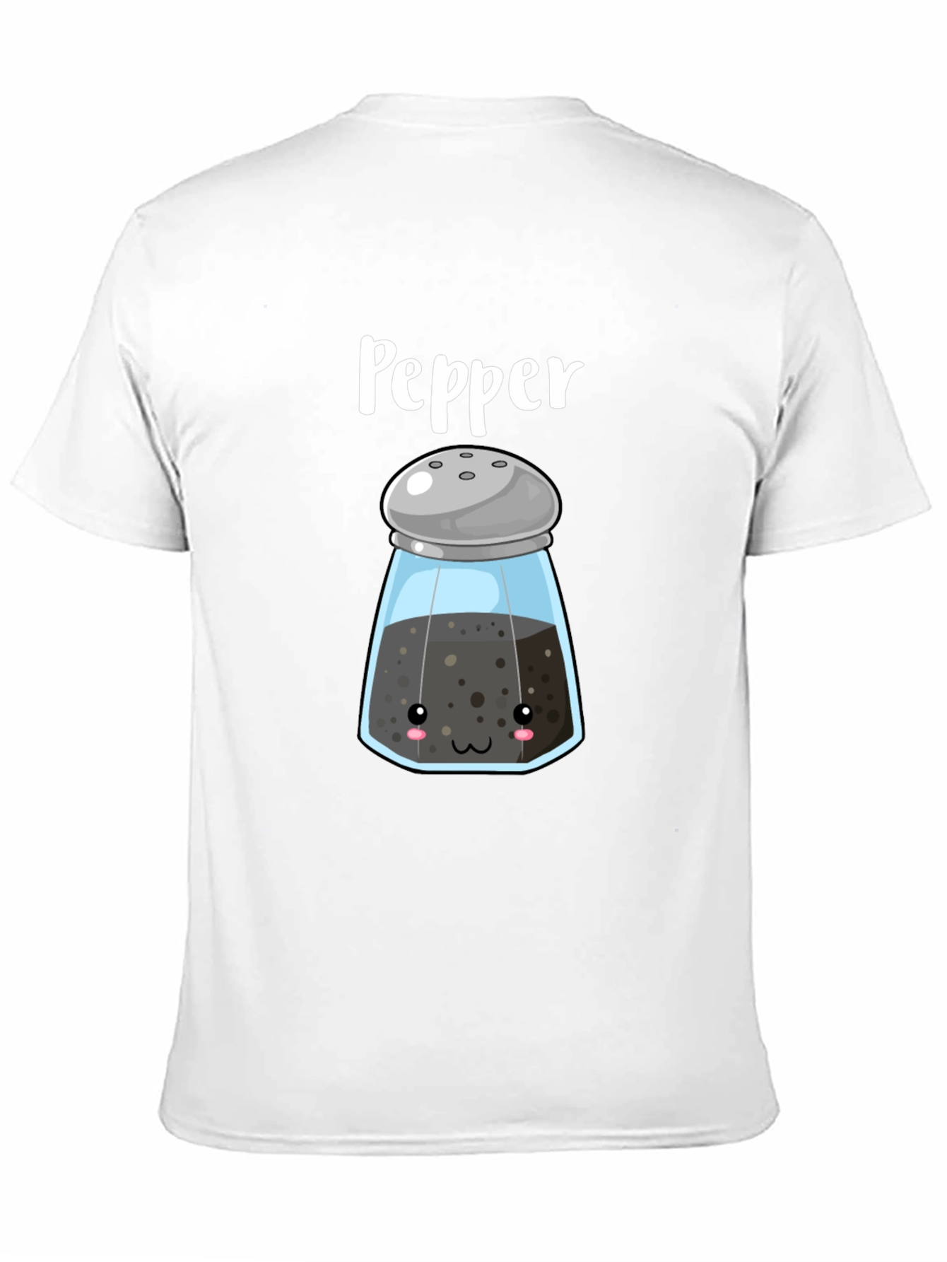 Kawaii Pepper Shaker Black T-Shirt
