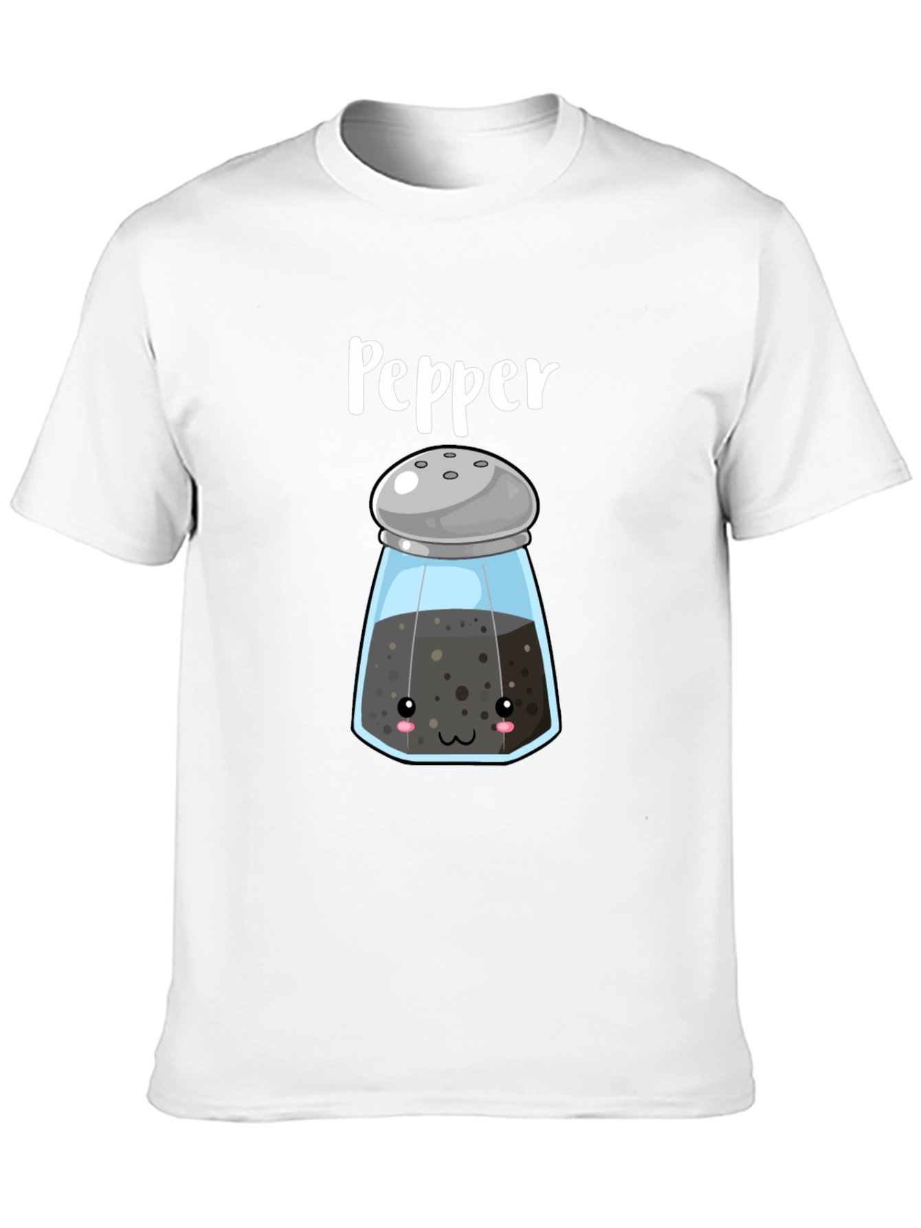 Kawaii Pepper Shaker Black T-Shirt