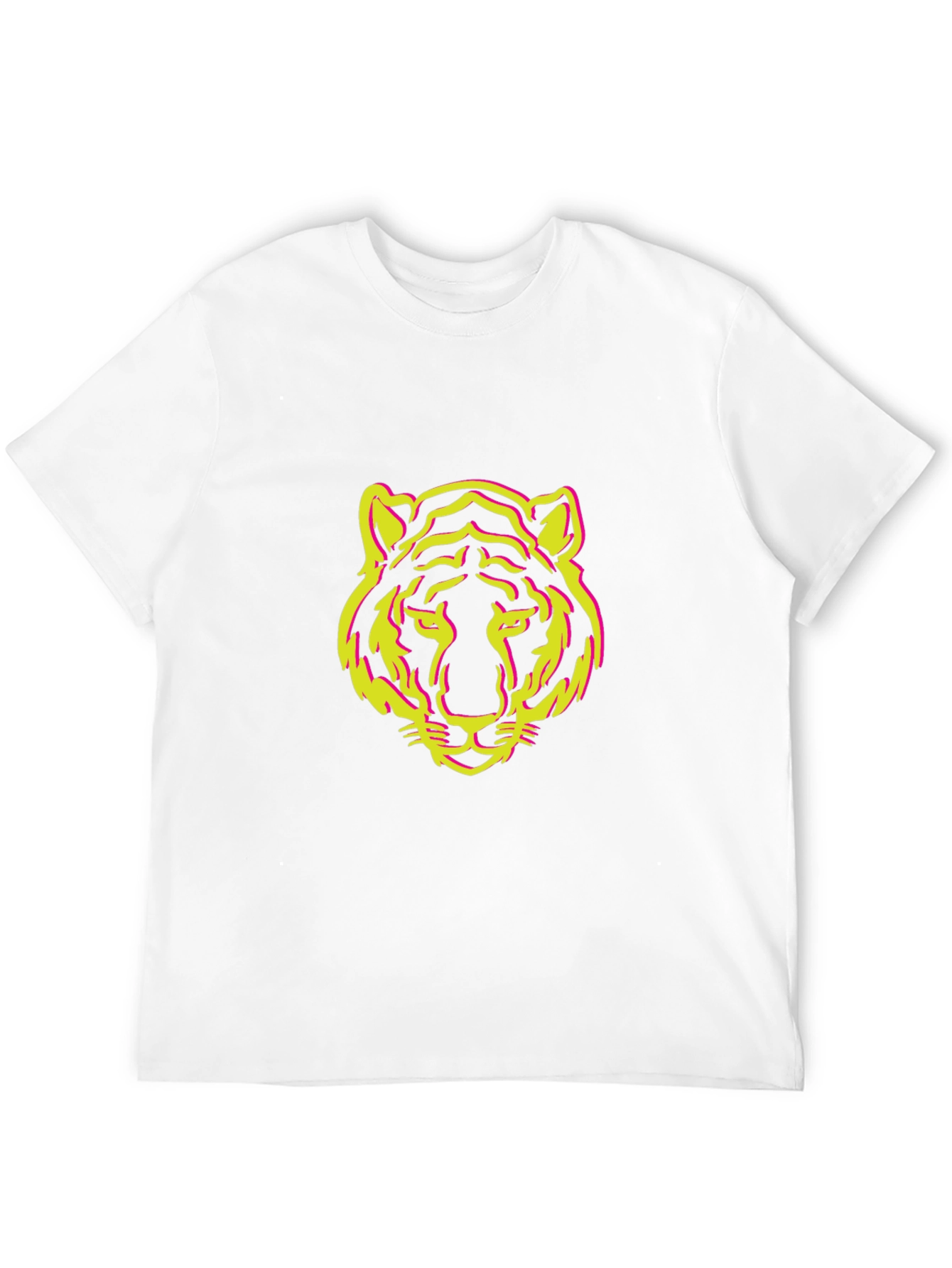 Black T-Shirt with Tiger Face Design