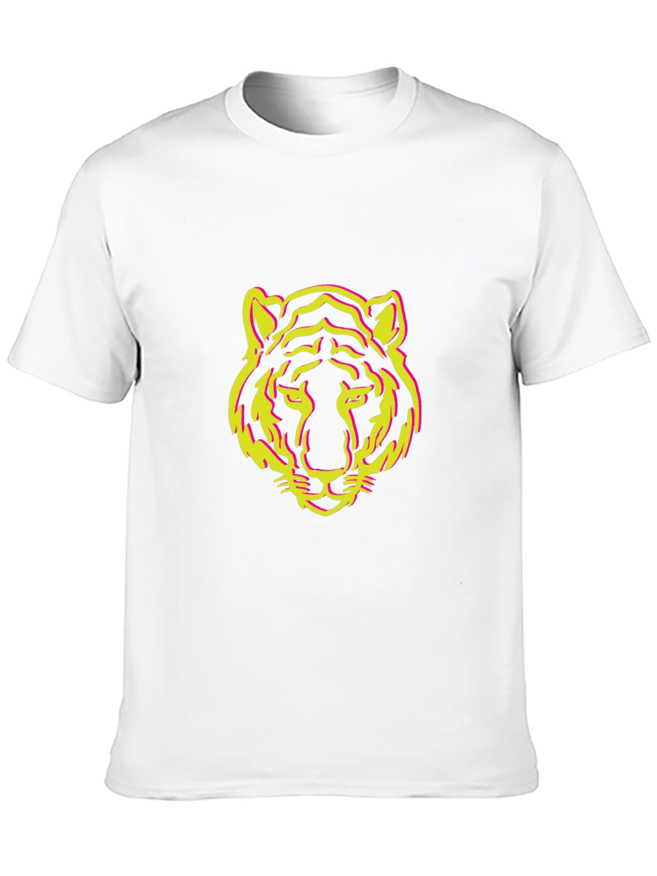 Black T-Shirt with Tiger Face Design